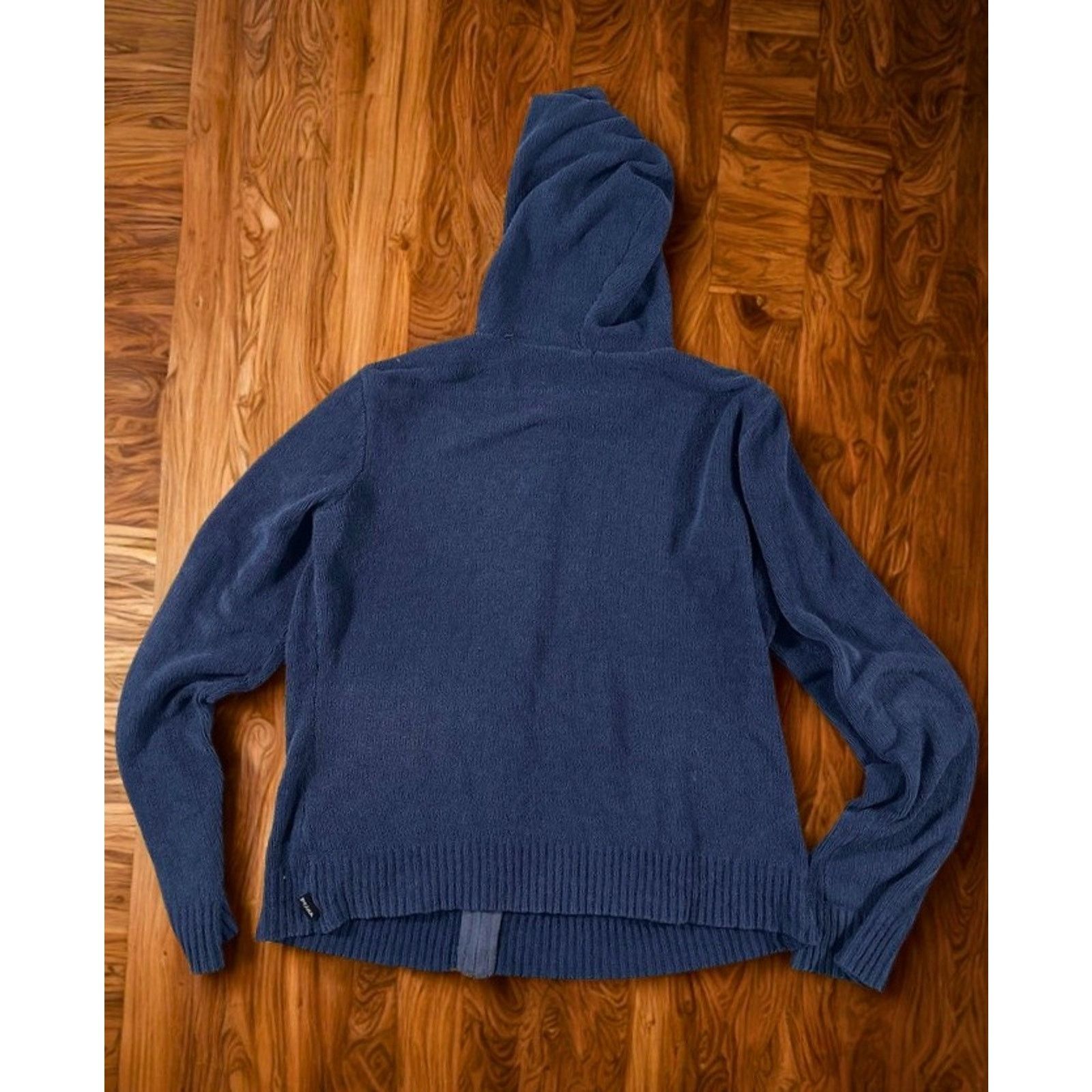 Prana Prana Womens Embroidered Floral Full Zip Hoodie Blue Size L Size L / US 10 / IT 46 - 3 Thumbnail