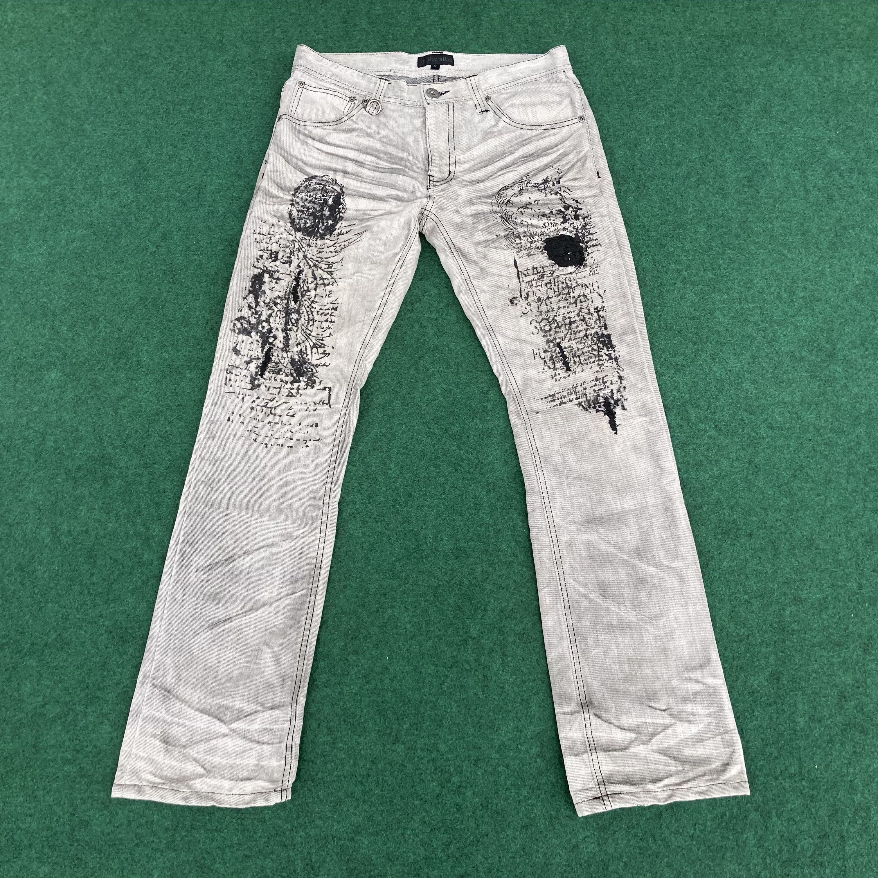 In The Attic × Japanese Brand Vtg In The Attic Pant Jeans Trouser Punk Style Streetwear Size US 32 / EU 48 - 1 Thumbnail