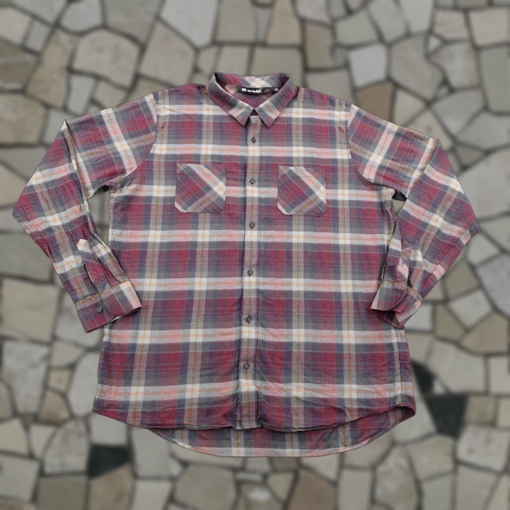 TravisMathew Travis Mathew Shirt Mens 2XL Red Gray Plaid Flannel Button Down Long Sleeve Golf Shirt Size US XXL / EU 58 / 5 - 1 Thumbnail