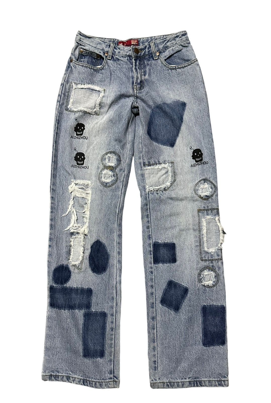 Japanese Brand Aizhizhou patchwork style denim jeans Size US 26 / EU 42 - 1 Thumbnail