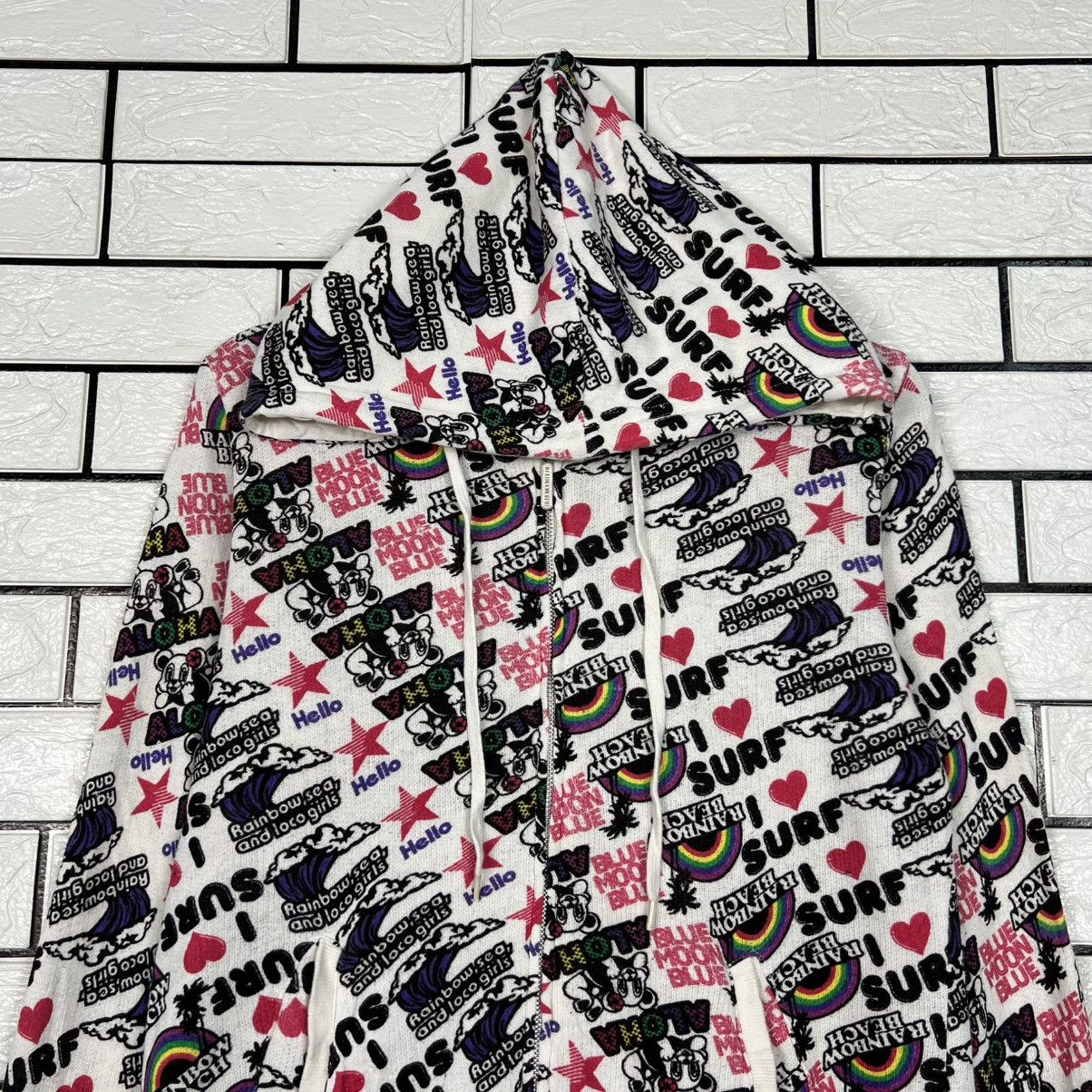 Japanese Brand BLUE MOON BLUE I Love Surf Fullprint Hoodies #4280-C194 Size ONE SIZE - 2 Thumbnail