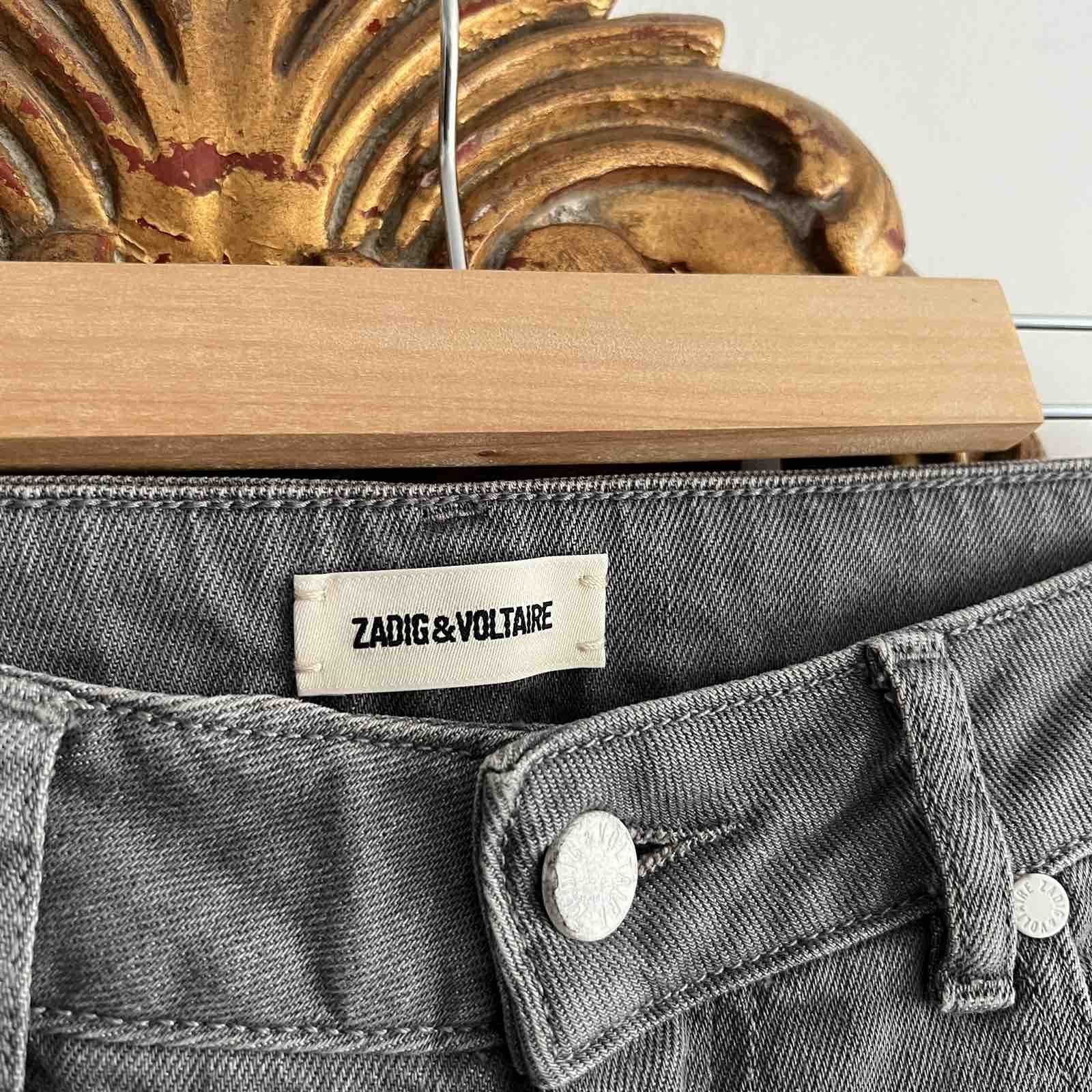 Zadig & Voltaire Zadig & Voltaire Design Slim Gray Denim Jeans Size 25" / US 0 / IT 36 - 4 Thumbnail