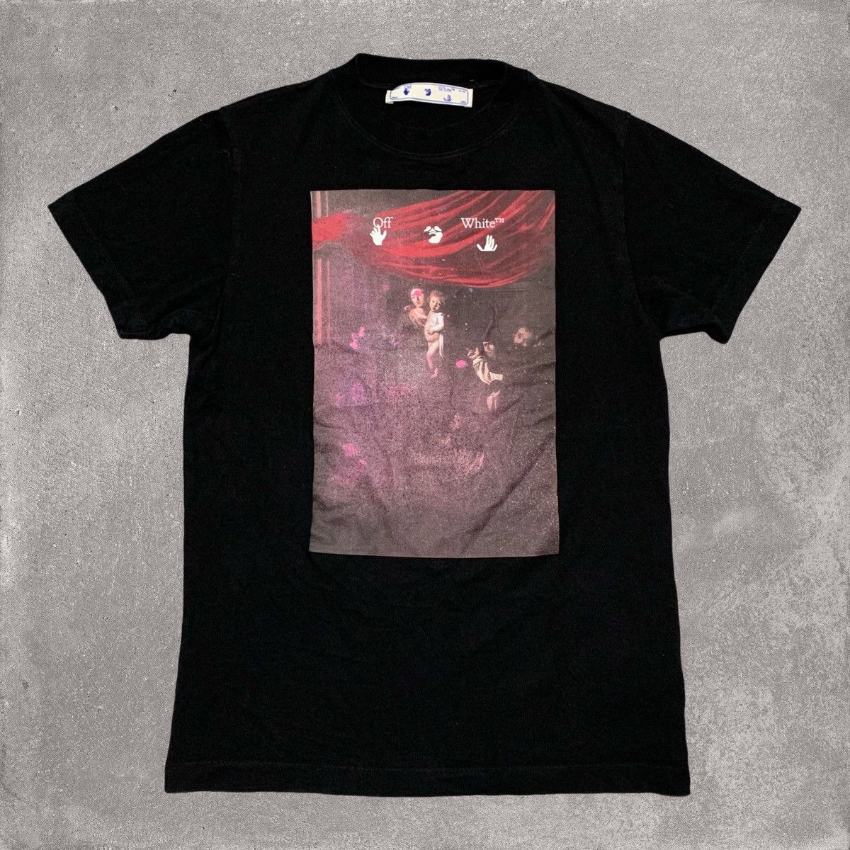 Off-White Off White Small Caravaggio Arrows Black Tee Virgil Abloh Size US S / EU 44-46 / 1 - 1 Thumbnail