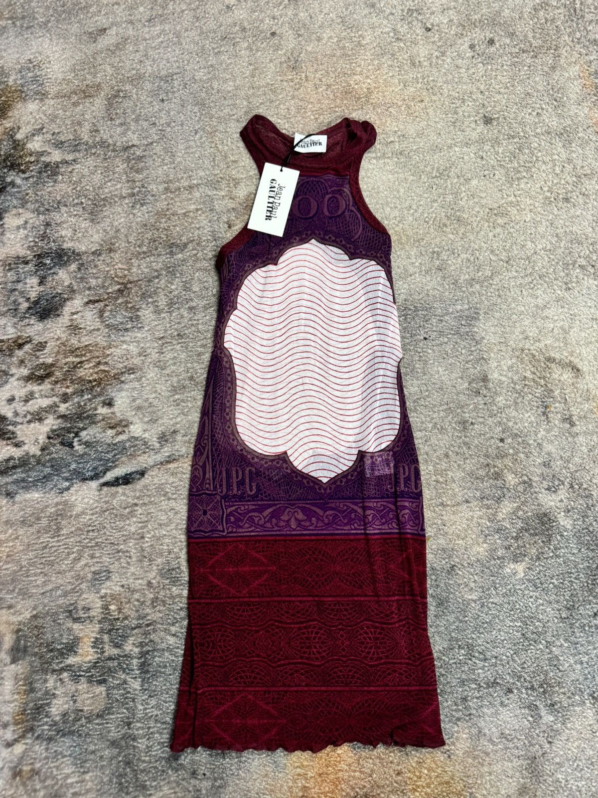 Jean Paul Gaultier Cartouche-print tulle Mini Money Dress Size M / US 6-8 / IT 42-44 - 1 Thumbnail