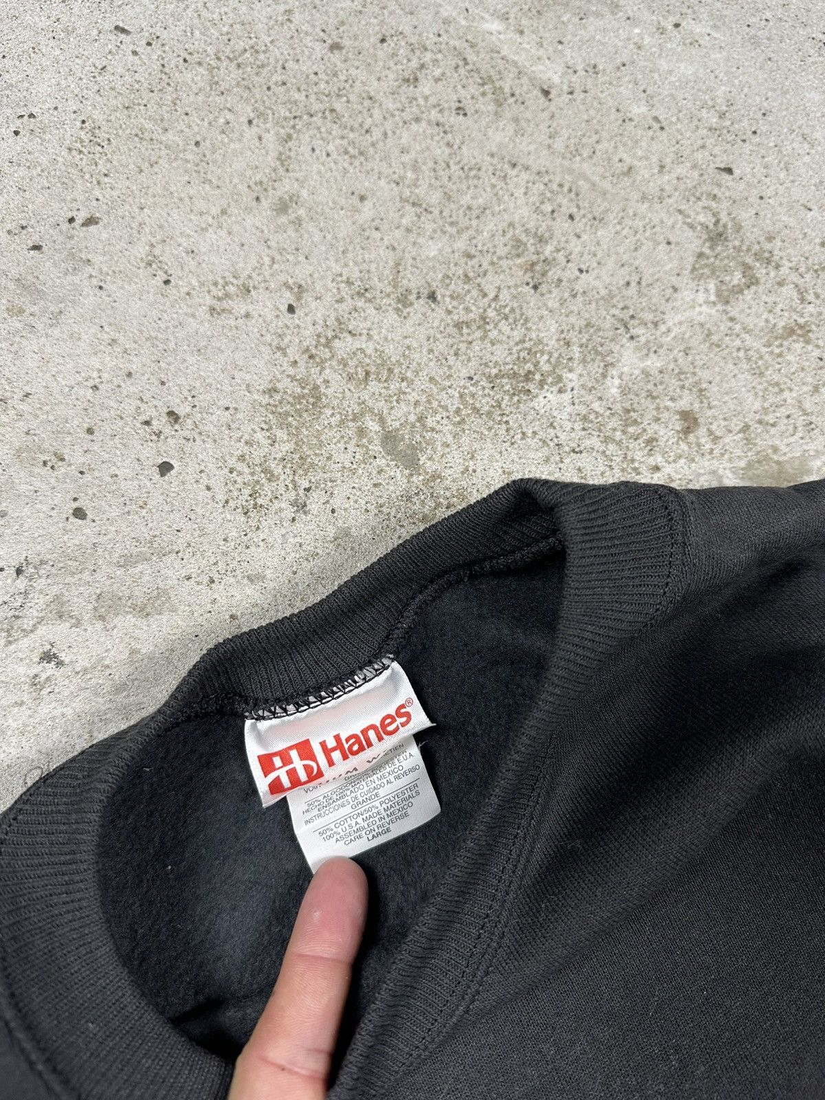 Hanes Vintage Y2K Hanes Premium Weight Black Blank Crewneck Size US L / EU 52-54 / 3 - 8 Thumbnail