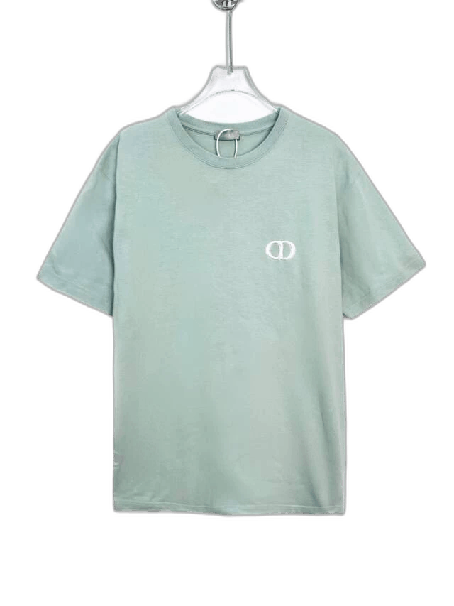 Dior Dior Logo Embroidered Mint Green T-Shirt Size US L / EU 52-54 / 3 - 1 Thumbnail