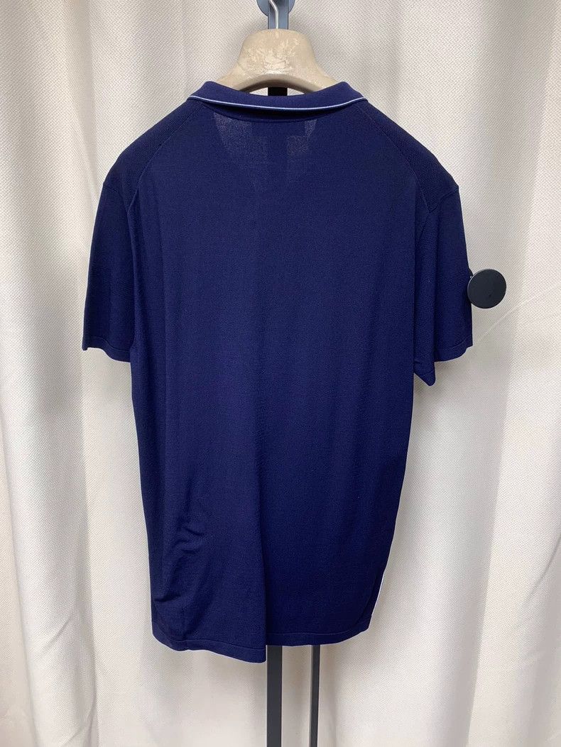 Loro Piana LORO PIANA Dark blue white dotted detail linen cotton shor Size US S / EU 44-46 / 1 - 6 Thumbnail