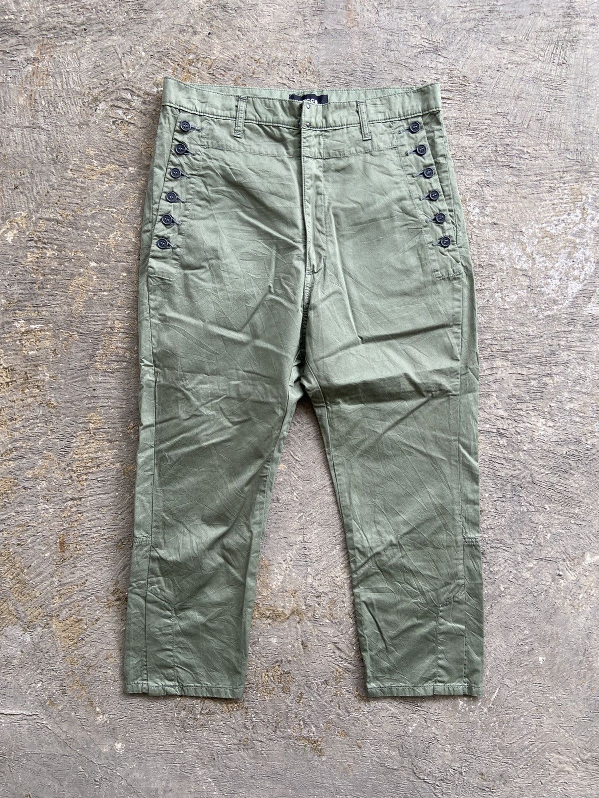 Issey Miyake 1990s Zucca by Issey Miyake - Button Pocket Military Pants Size US 30 / EU 46 - 1 Thumbnail