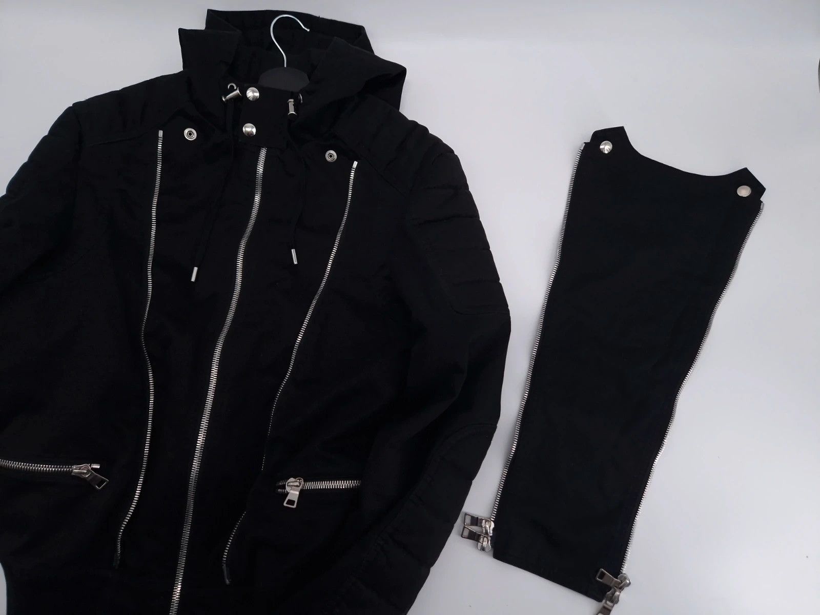Balmain Balmain Hooded Biker Jacket Made in Japan Size US L / EU 52-54 / 3 - 4 Thumbnail