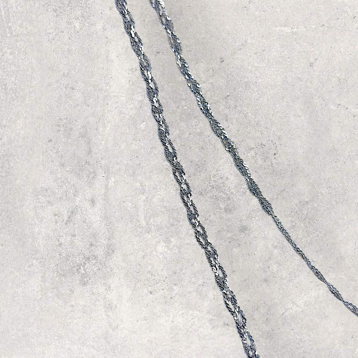 Other Flat Braided Silver Chain Necklace Size ONE SIZE - 3 Thumbnail