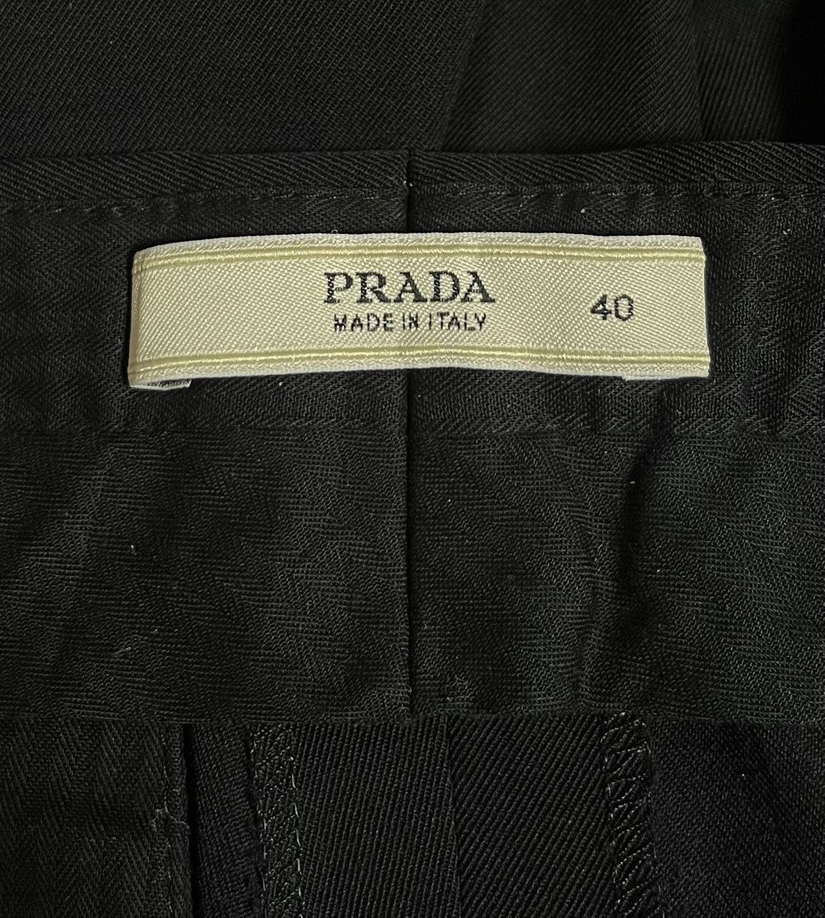 Prada Vintage prada virgin wool black trousers Size US 29 - 3 Thumbnail
