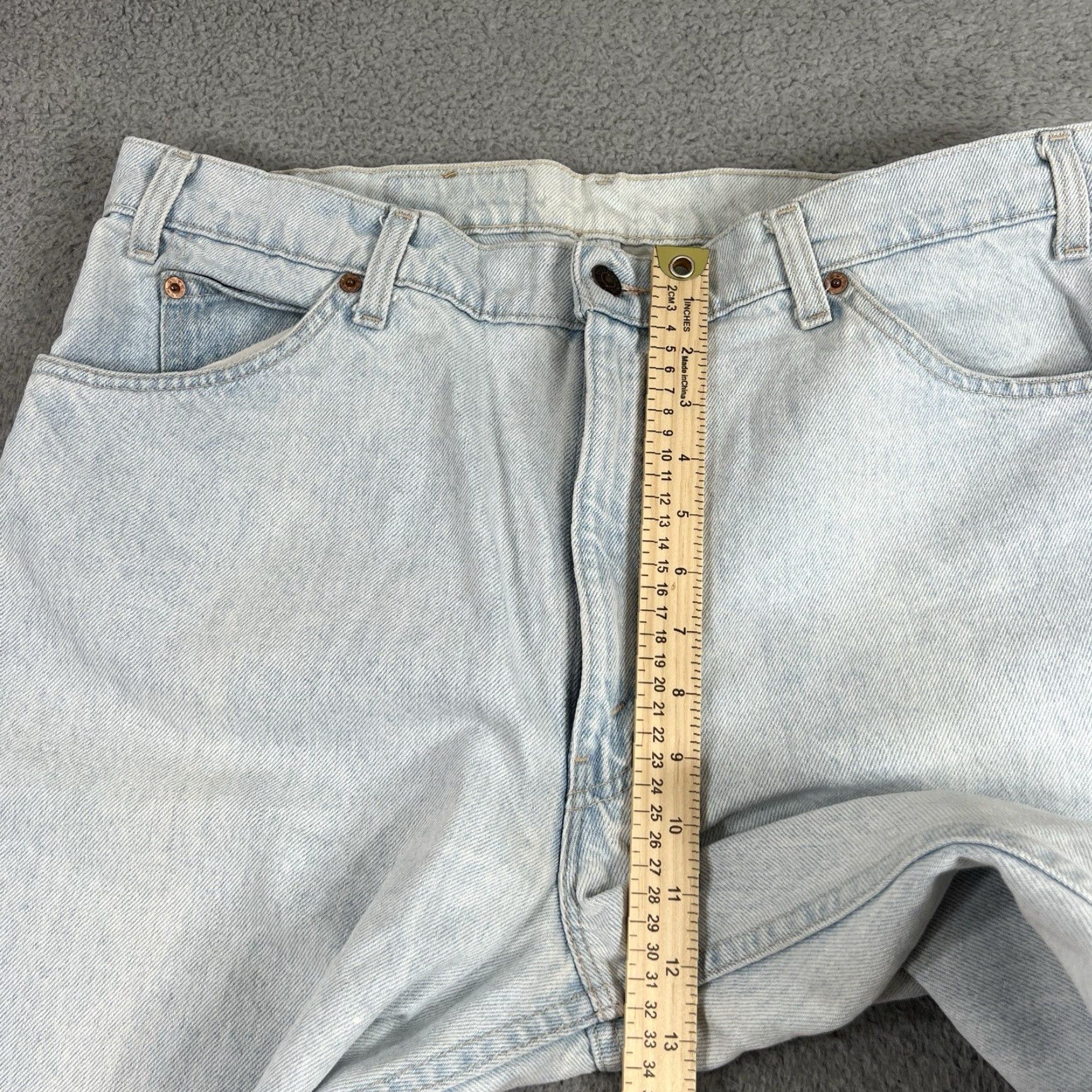 Levi's Vtg Levis 550 Jean 38x34 Relaxed Tapered Leg Orange Tab Light Wash USA Baggy Size US 38 / EU 54 - 5 Thumbnail