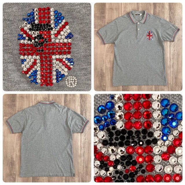 Bape × Swarovski BAPE × Swarovski Union Jack APE HEAD polo shirt NIGO Size US L / EU 52-54 / 3 - 1 Thumbnail