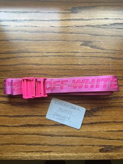 $650 Off White c/o Virgil Abloh Hybrid Industrial Leather Belt Sz L-XL