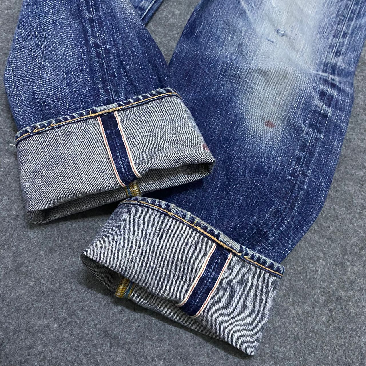 Japan Blue Vintage Blue Japan Selvegde Redline Distressed Denim Size US 31 - 14 Thumbnail