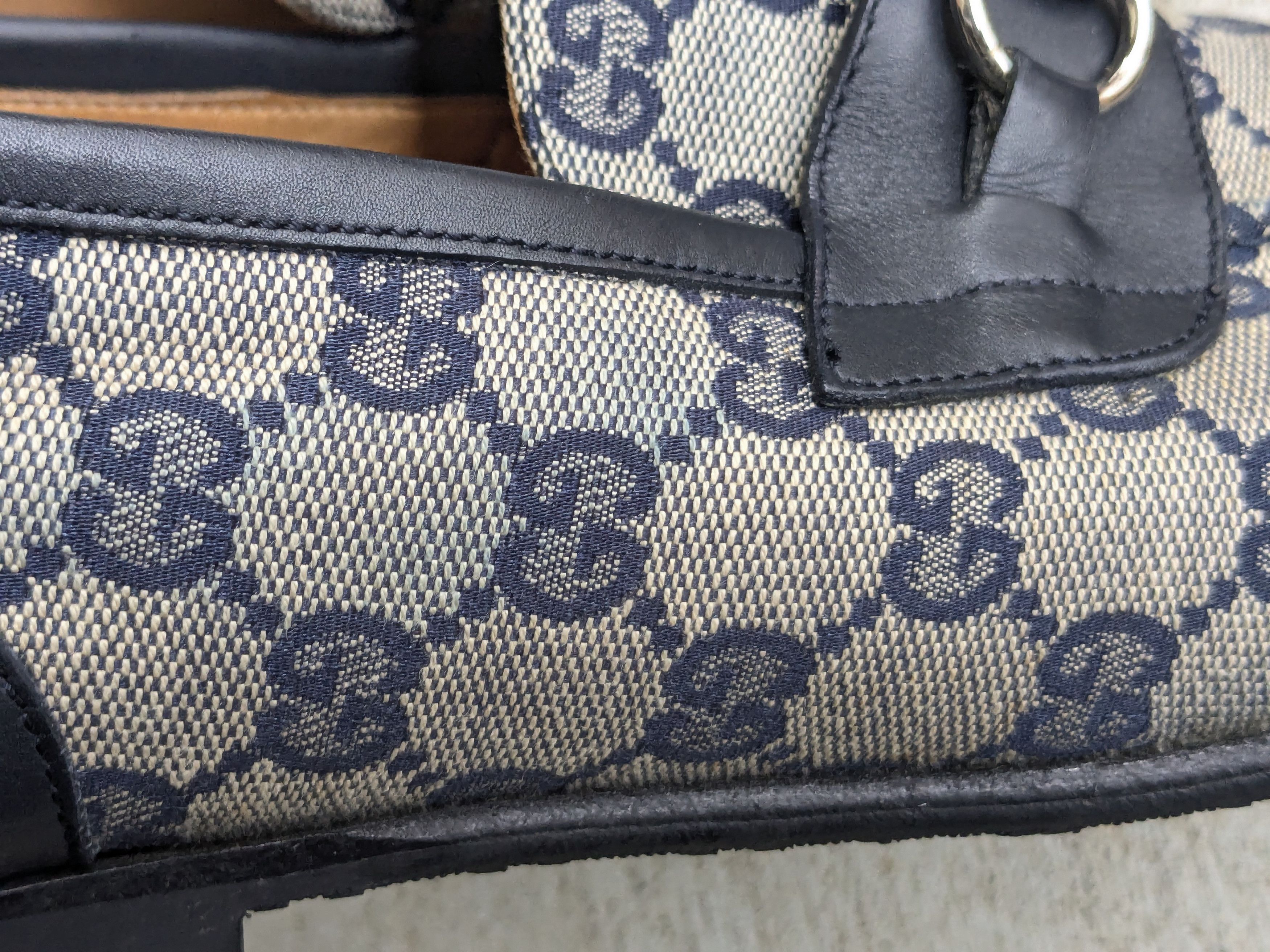Gucci Gucci Horsebit Loafers Monogram Logo Canvas 8.5 Buckle Size US 8.5 / EU 41-42 - 12 Thumbnail