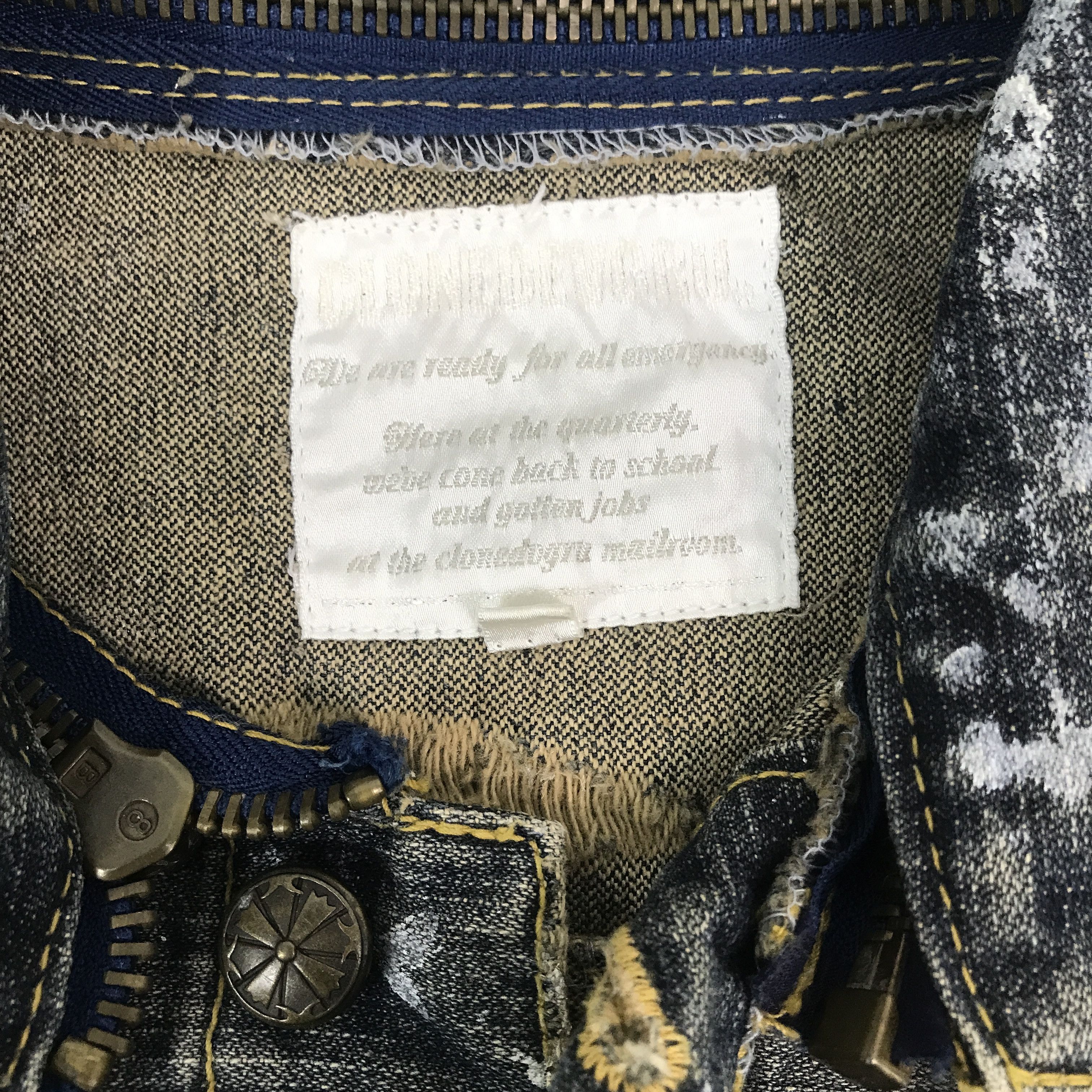 Japanese Brand Vintage Quarterly Denim Distressed zipper punk Jacket Size US M / EU 48-50 / 2 - 9 Thumbnail