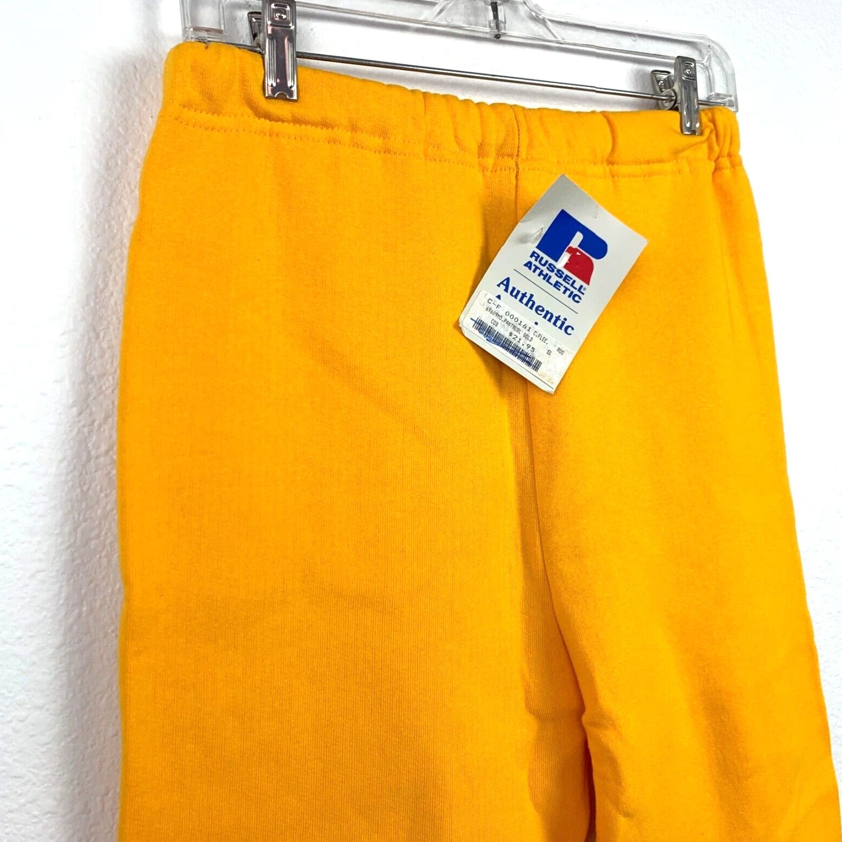 Russell Athletic VINTAGE Russell Athletic Sweatpants Men Small Yellow Gold Deadstock NWT Size US 29 - 2 Thumbnail