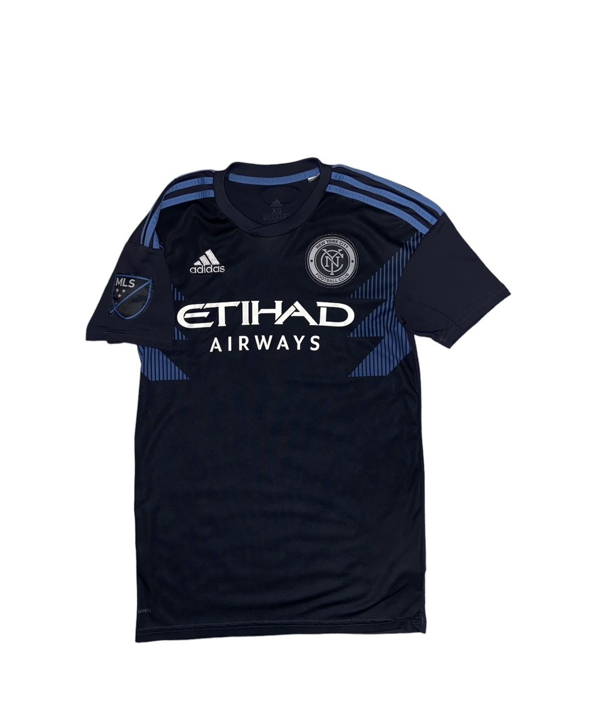 Adidas NYCFC Men’s Dark Grey Away Kit Size US XS / EU 42 / 0 - 1 Thumbnail