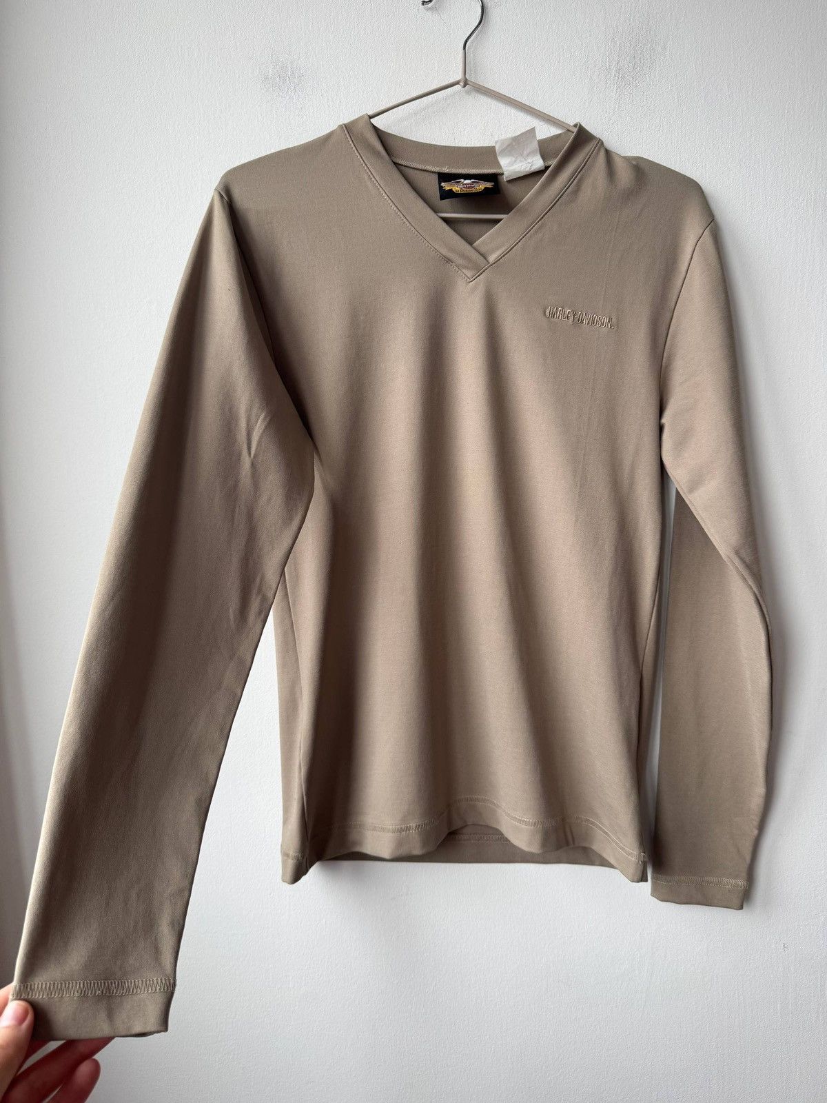 Harley Davidson Vintage Harley-Davidson Women's V-Neck Long Sleeve Top Size S / US 4 / IT 40 - 2 Thumbnail
