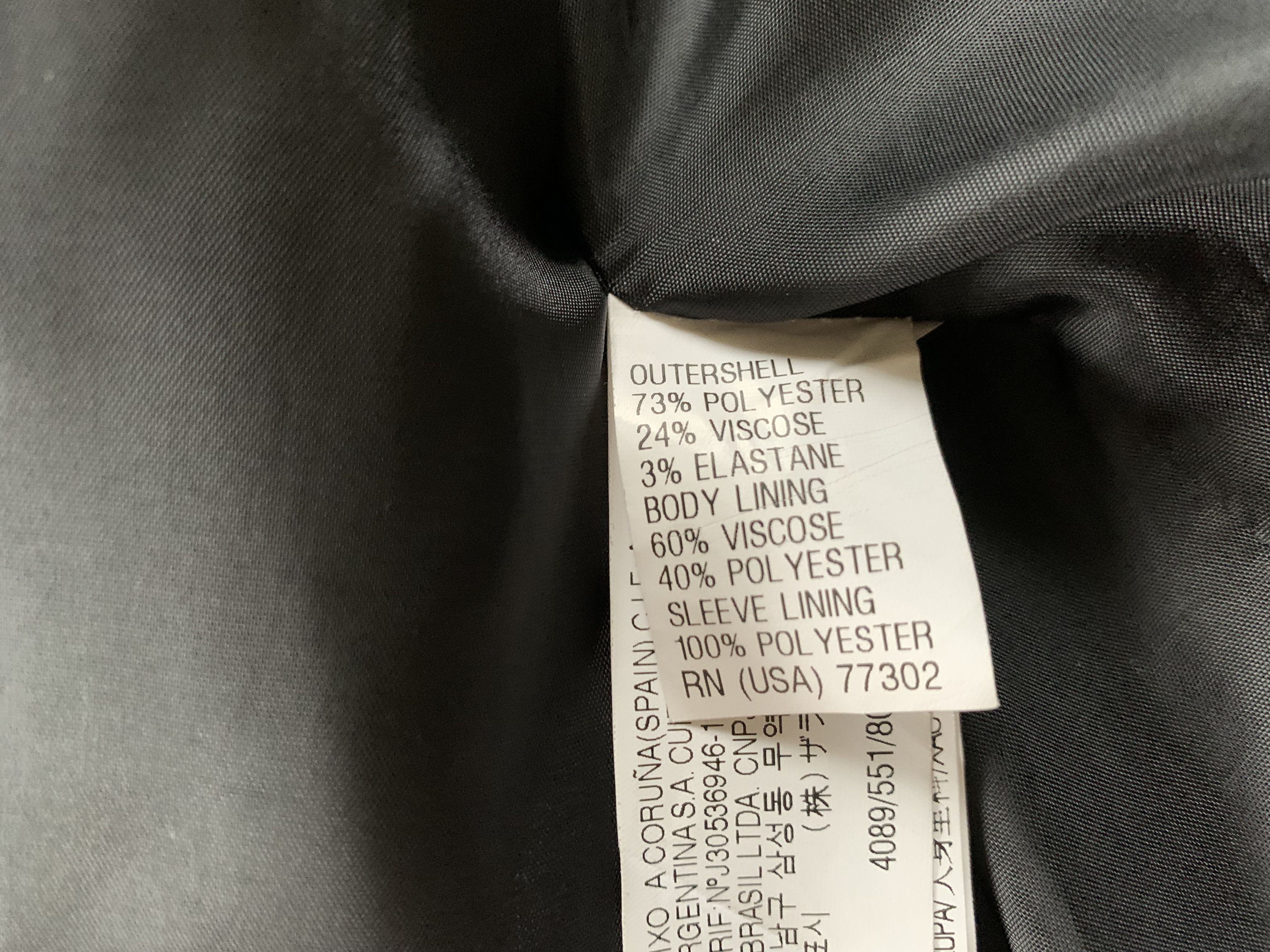 Zara Zara Man Basic Black Blazer Jacket Size 44R - 9 Thumbnail