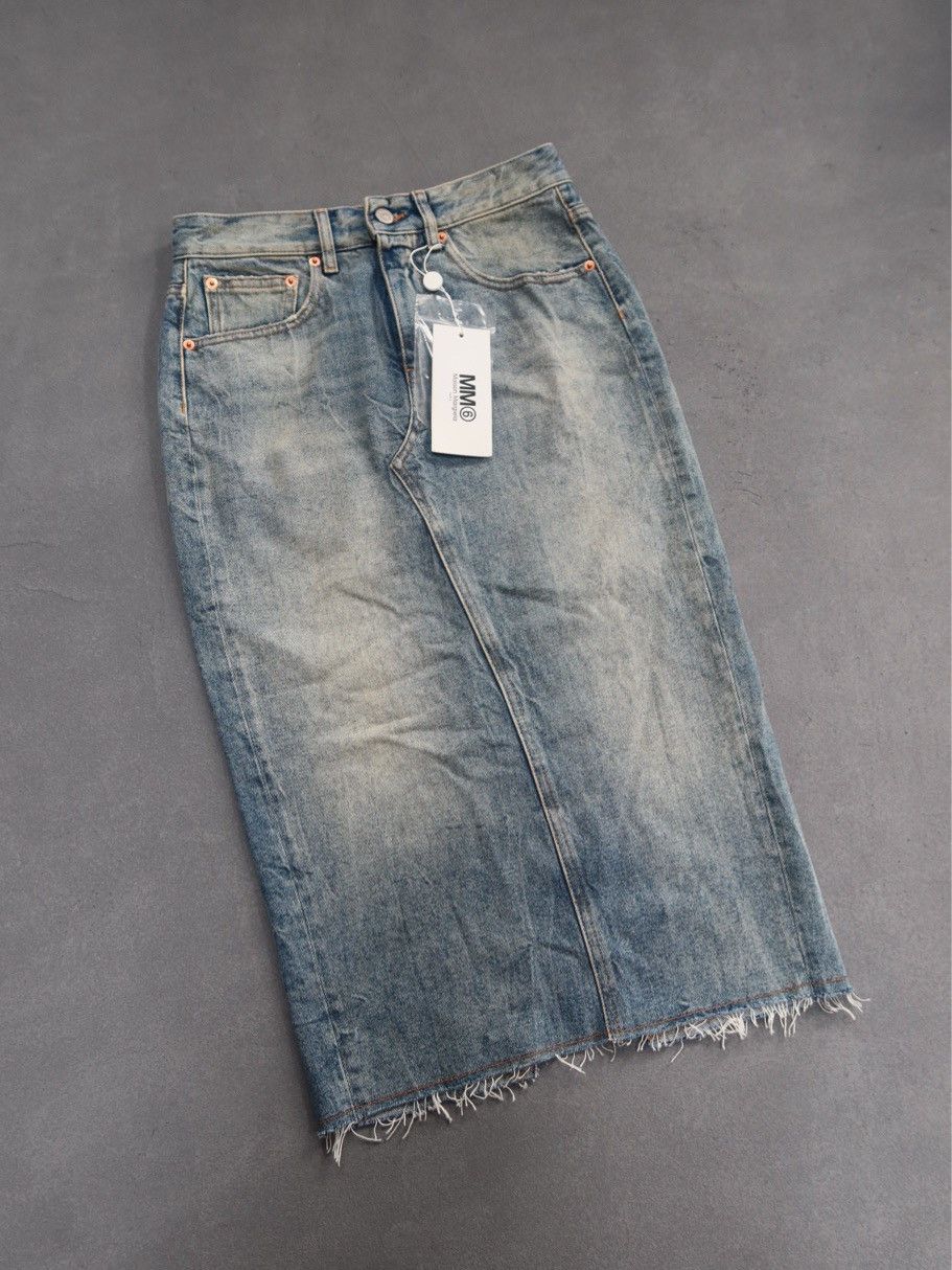 MM6 MM6 Maison Margiela Denim Midi Skirt Size 38 Size 26" / US 2 / IT 38 - 1 Thumbnail