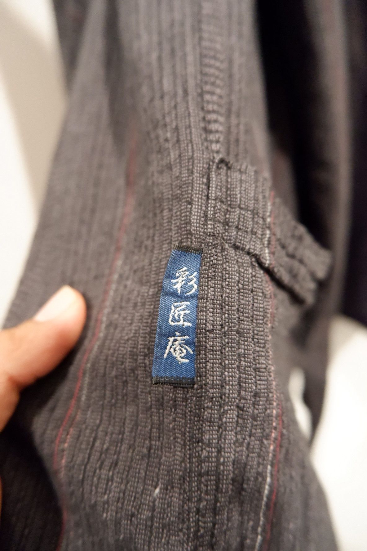 45rpm Vintage Hanten Indigo Japan Linen Kimono Size US L / EU 52-54 / 3 - 5 Thumbnail