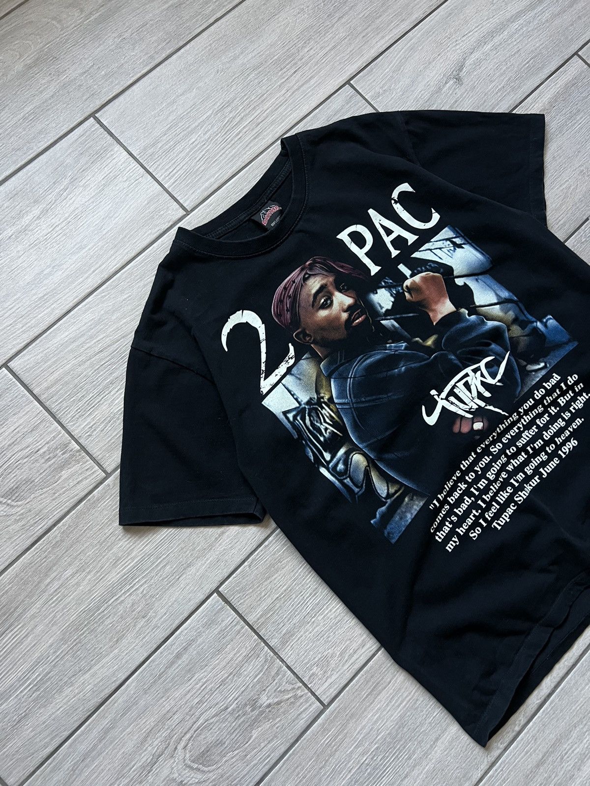 Band Tees × Rap Tees × Vintage Vintage 2Pac Tupac Shakur 1996 Men’s Black T-Shirt Size US L / EU 52-54 / 3 - 4 Thumbnail