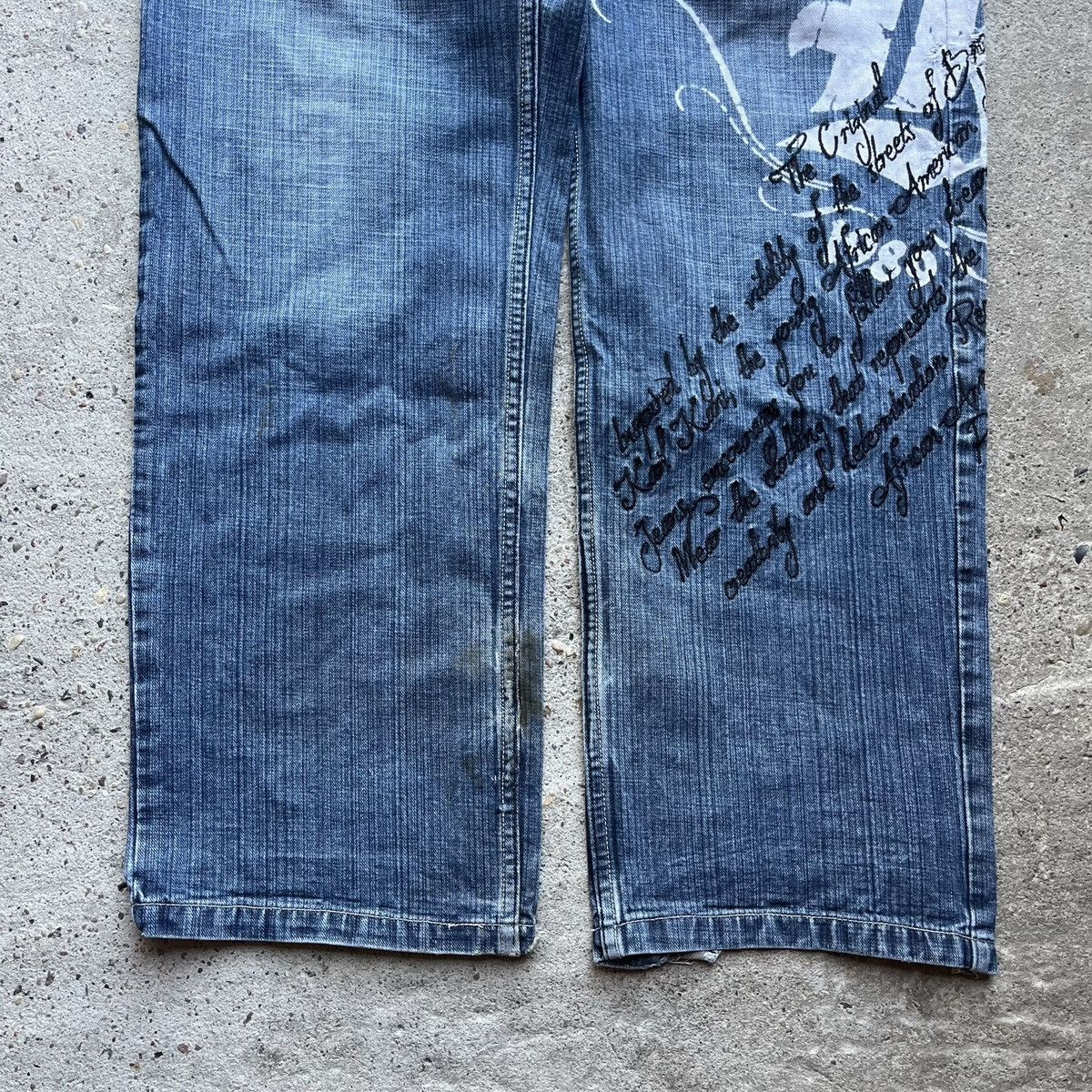 Karl Kani × Vintage Karl Kani 32x34 Vintage Y2K Big Logo Baggy Rap Denim Jeans Size US 32 / EU 48 - 3 Thumbnail
