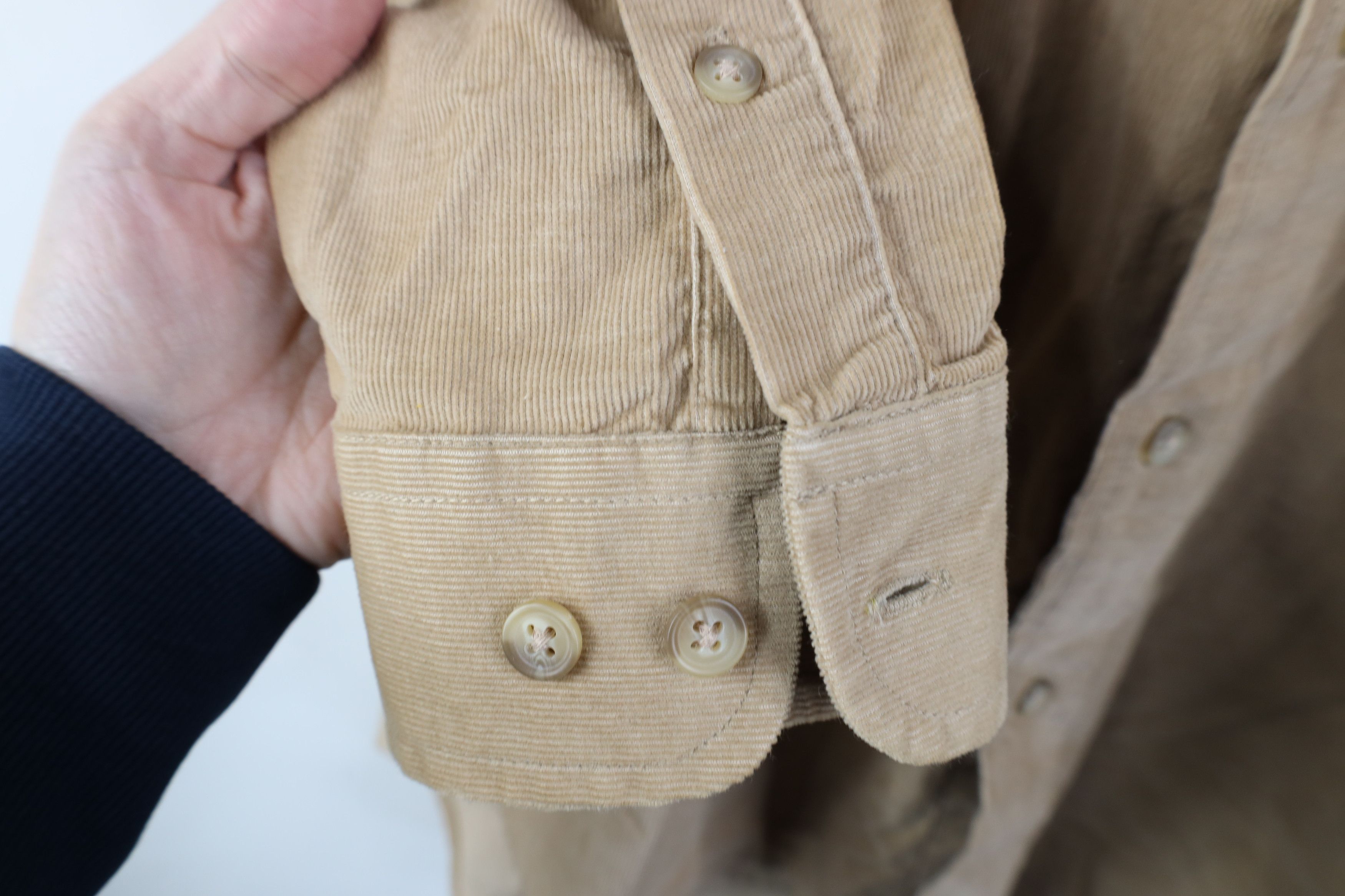 Vintage Vintage 90s Streetwear Collared Button Down Shirt Tan Size US M / EU 48-50 / 2 - 8 Thumbnail