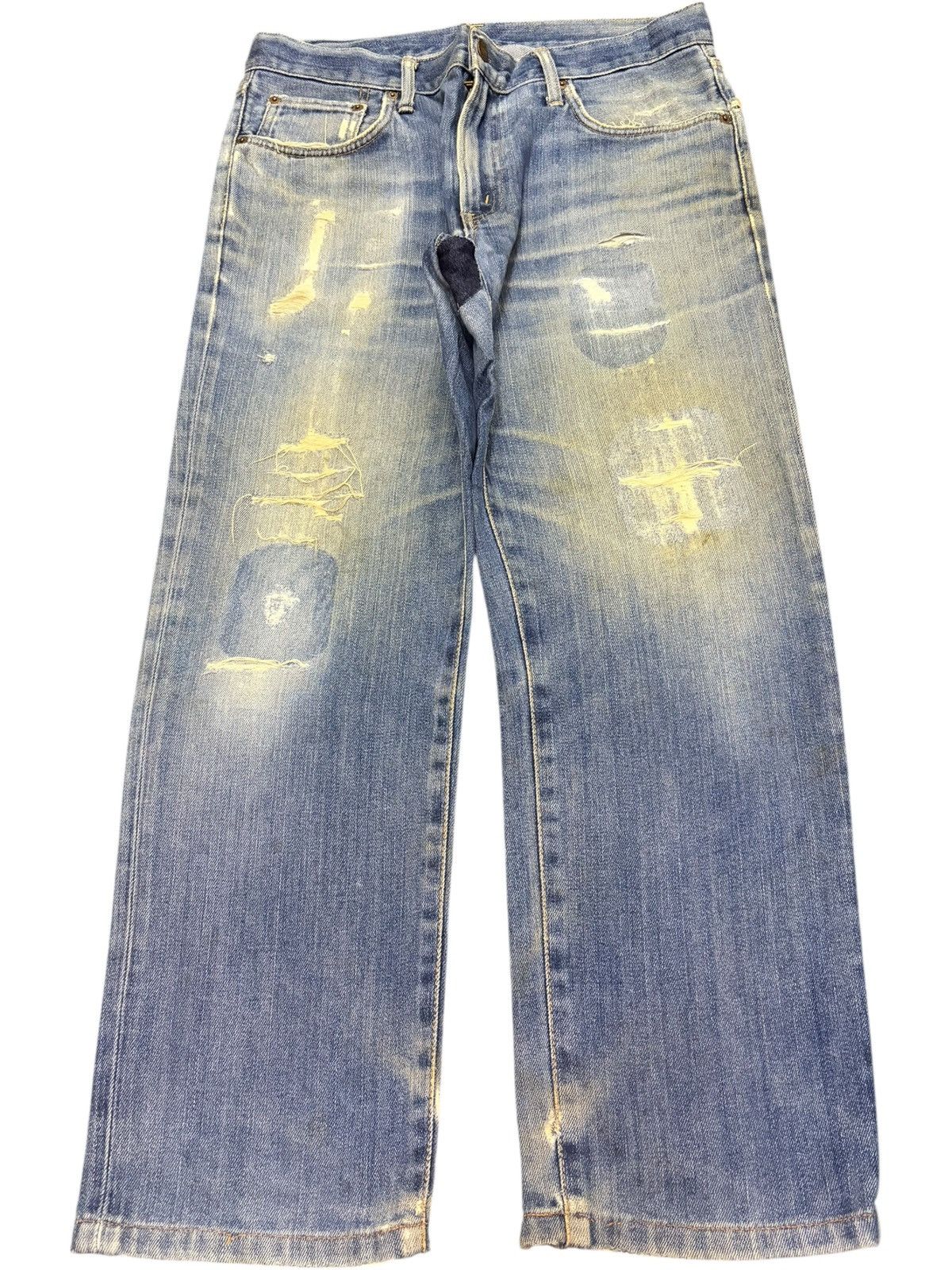 Edwin Japanese Edwin 503 Patches Distressed Loose Jeans Size US 32 / EU 48 - 1 Thumbnail