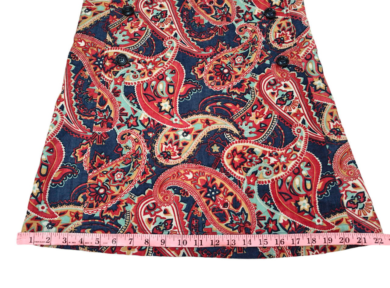 A.P.C. A.P.C Paisley Wool Midi Dress, Made in Poland Size S / US 4 / IT 40 - 4 Thumbnail