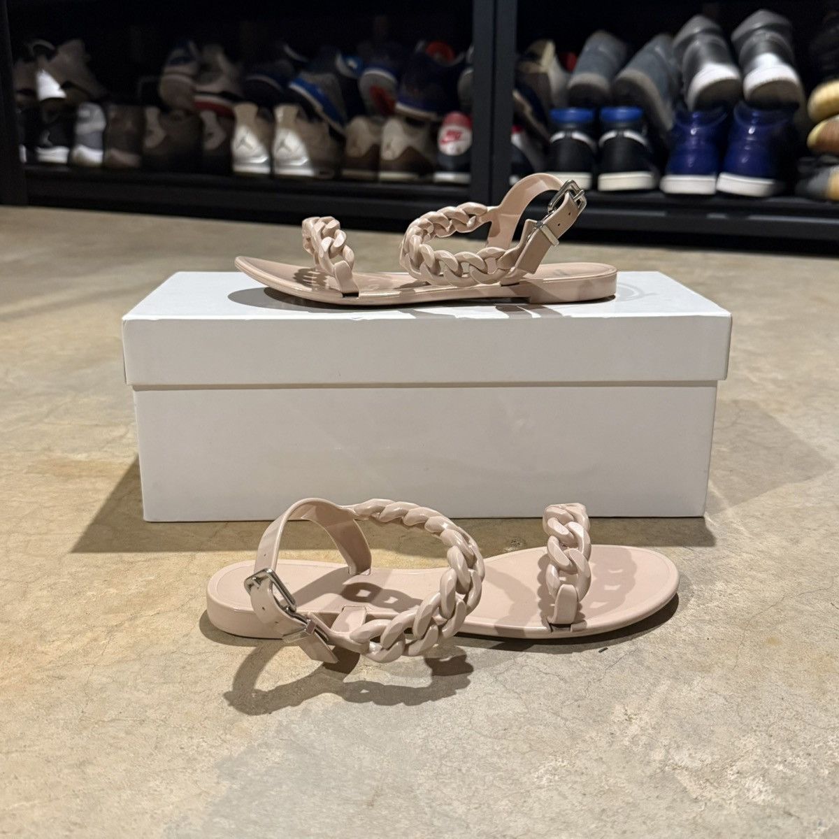 Givenchy Givenchy Nea Jelly Chain Strap Flat Sandals Rose Nude EU 37 Size US 7 / IT 37 - 1 Thumbnail
