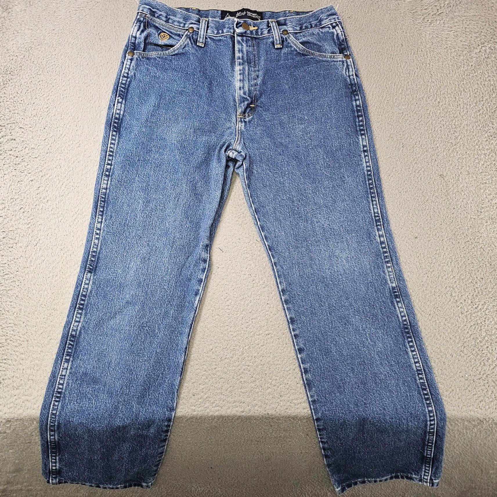Wrangler Wrangler George Strait Cowboy Cut Collection Jeans Mens 32x28 Denim Blue Regular Straight Pants Cowboy Size US 32 / EU 48 - 2 Thumbnail