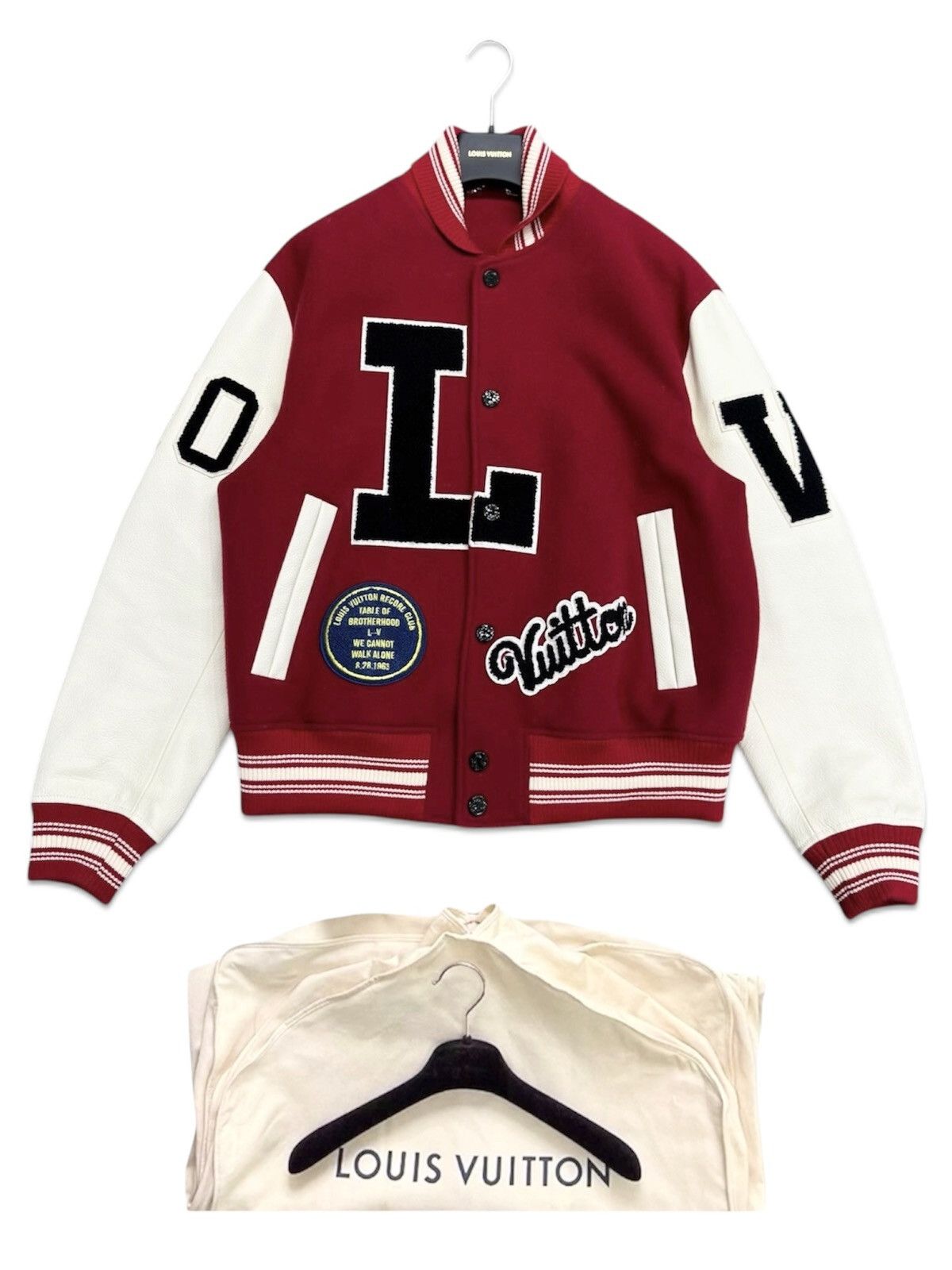 Louis Vuitton Louis Vuitton 52 Virgil Dreaming Varsity Jacket Leather Wool Size US L / EU 52-54 / 3 - 1 Thumbnail