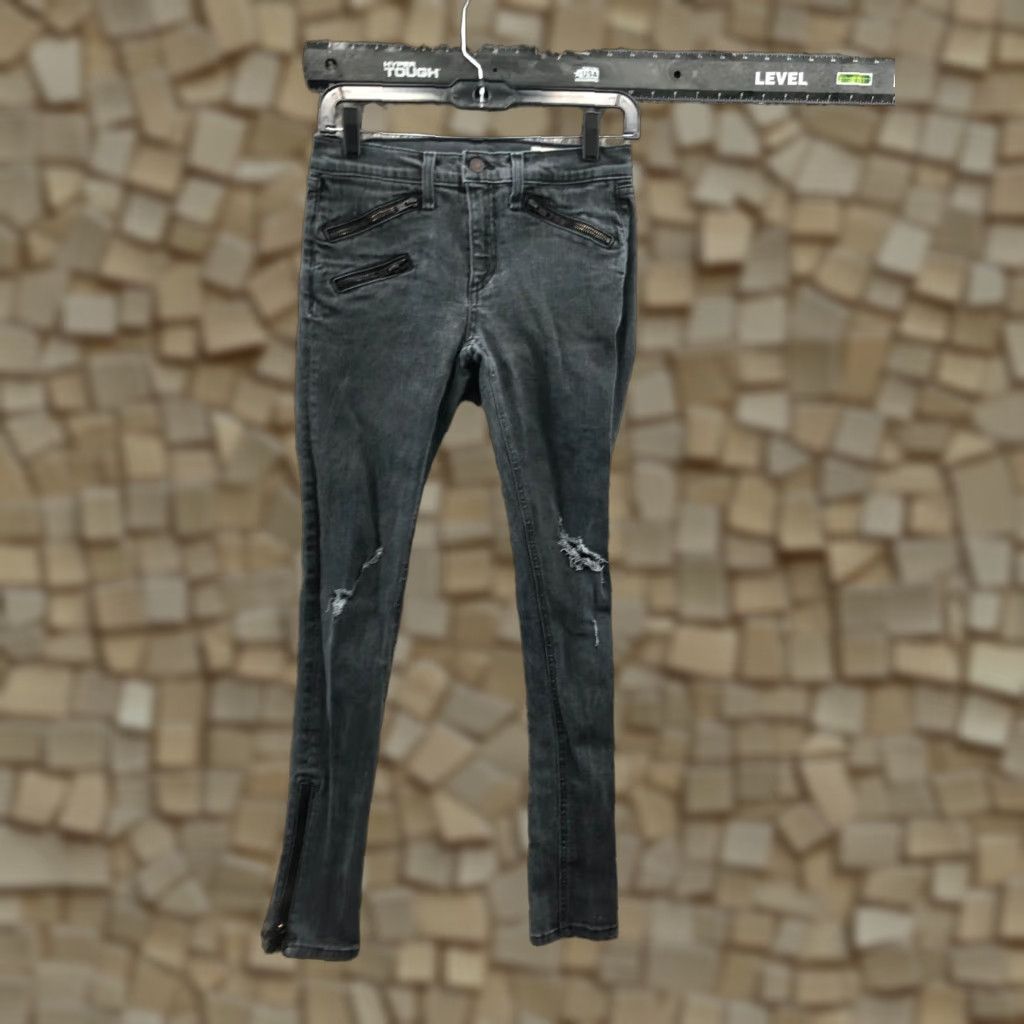 Rag & Bone Rag & Bone Jeans Skinny 27 Womens Low Rise Dark Gray Denim 5-Pocket Regular Rise Tight Fit Slim Size 27" / US 4 / IT 40 - 1 Thumbnail