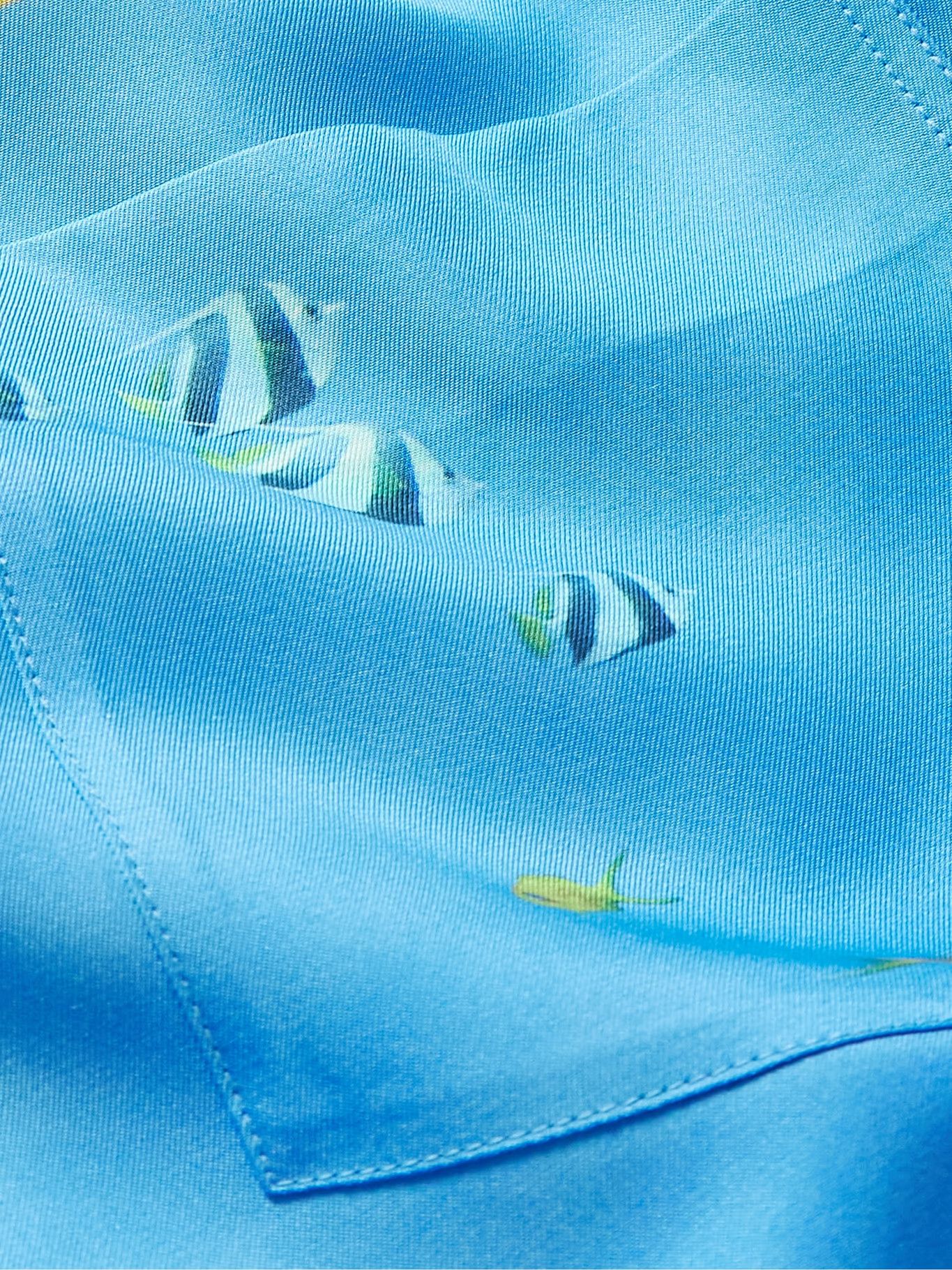 Loewe Turquoise 100% Silk Aquarium Print Shirt Size 39 Size US M / EU 48-50 / 2 - 4 Thumbnail