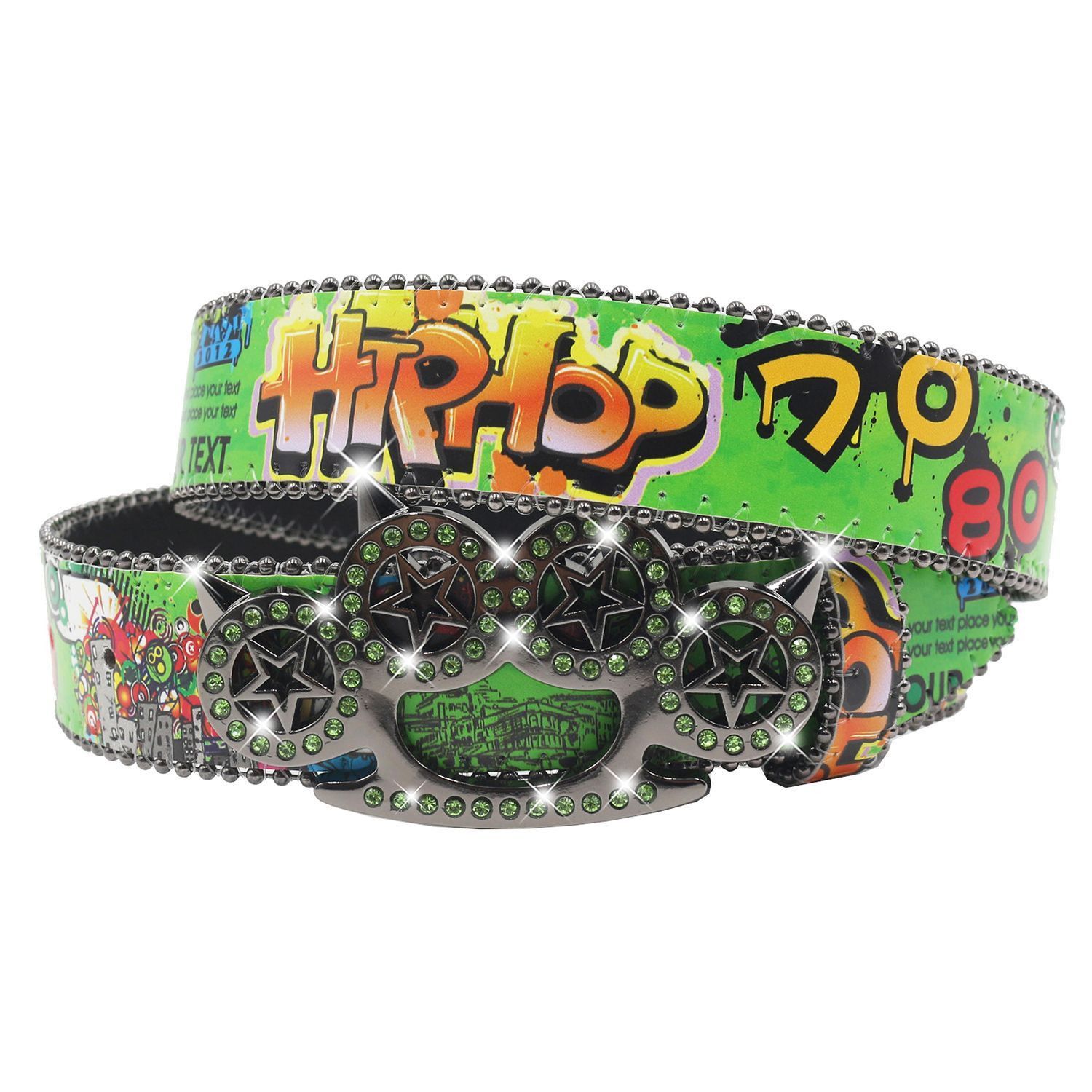 Designer Hip-hop Vintage Belt Riveted Belts Menswear Accessories Size ONE SIZE - 3 Thumbnail