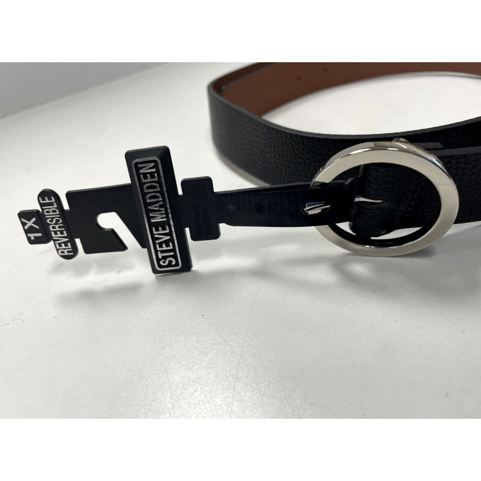 Steve Madden Steve Madden Mens Reversible Belt - 1X Black Size ONE SIZE - 2 Thumbnail