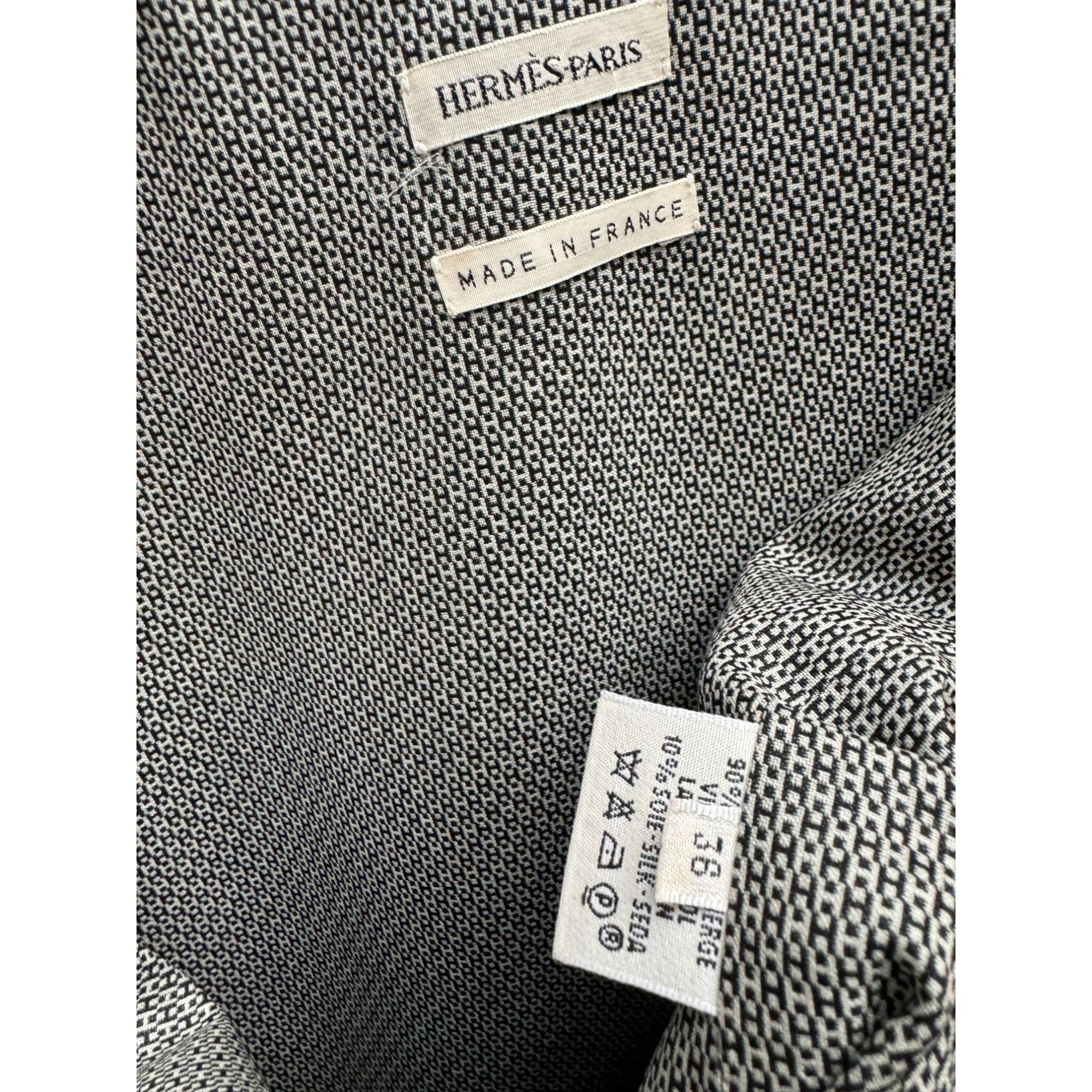 Hermes Grey “H” Monogram Wrap Skirt Size 26" / US 2 / IT 38 - 7 Thumbnail