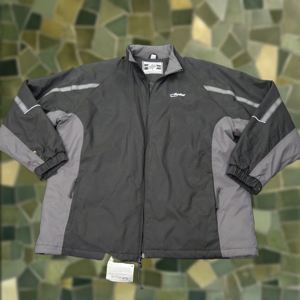 Vintage Destinations Ryder Jacket American Identity Mens XL Black/Gray Embroidered Reflective Safety Size US XL / EU 56 / 4 - 1 Thumbnail