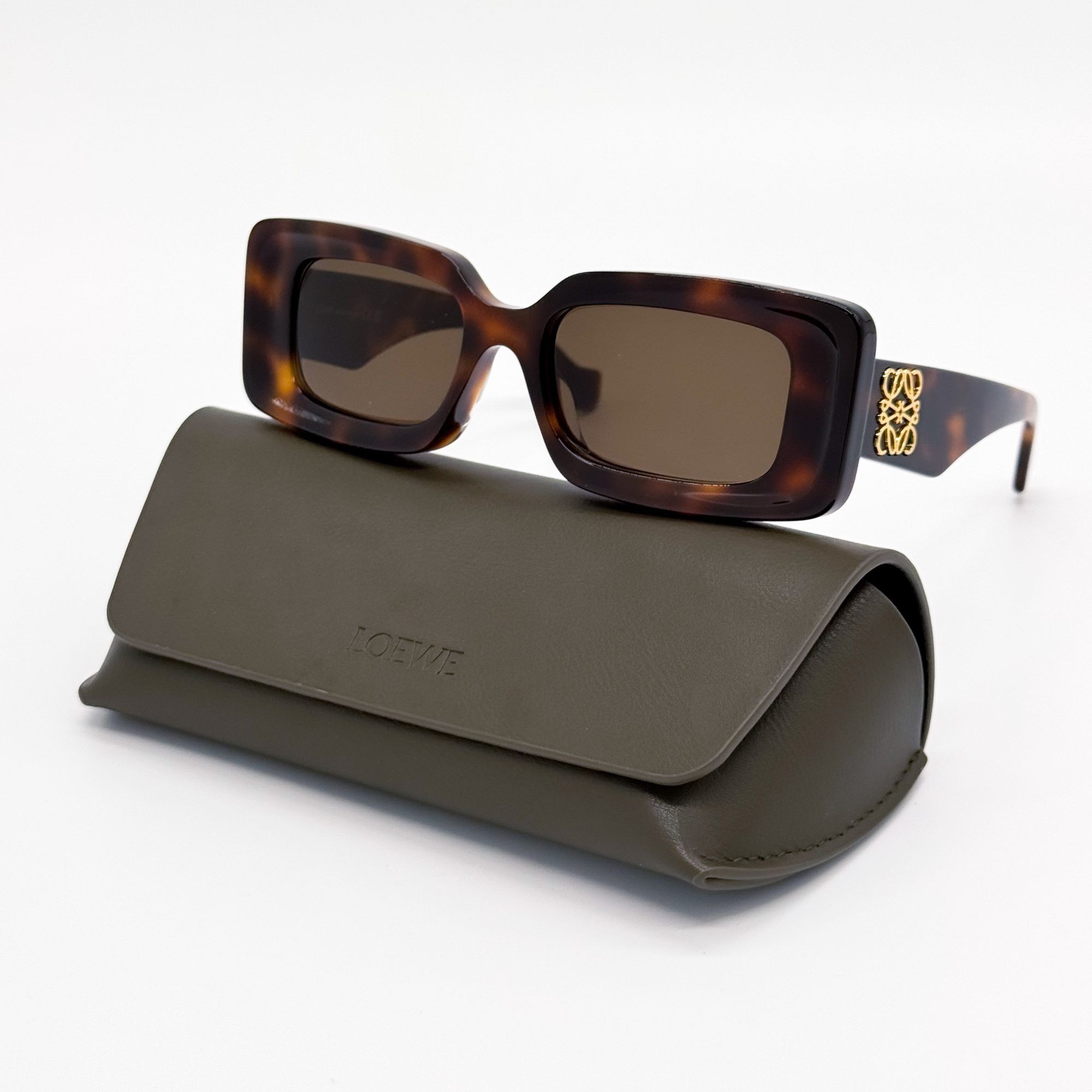 NEW LOEWE SUNGLASSES WOMEN HAVANA GRAY LOEWE LW40153F 52E LOEWE LW40153I 52E Curvy | Vendita online - Amevista main image 2