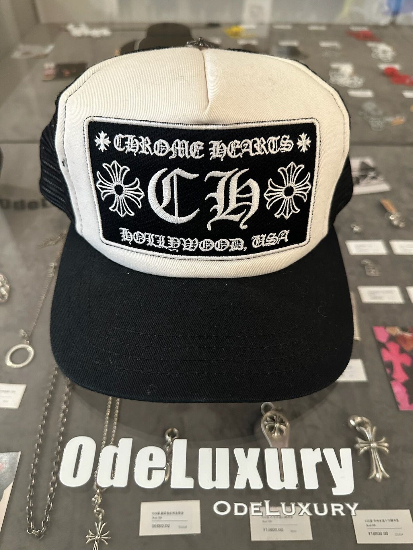 Chrome Hearts Chrome Hearts Black White Trucker Cap Size ONE SIZE - 1 Thumbnail