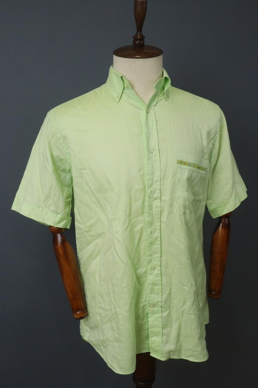 Paul & Shark Paul & Shark Yachting Green Collar Oxford Shirt Size 40 Size US M / EU 48-50 / 2 - 6 Thumbnail