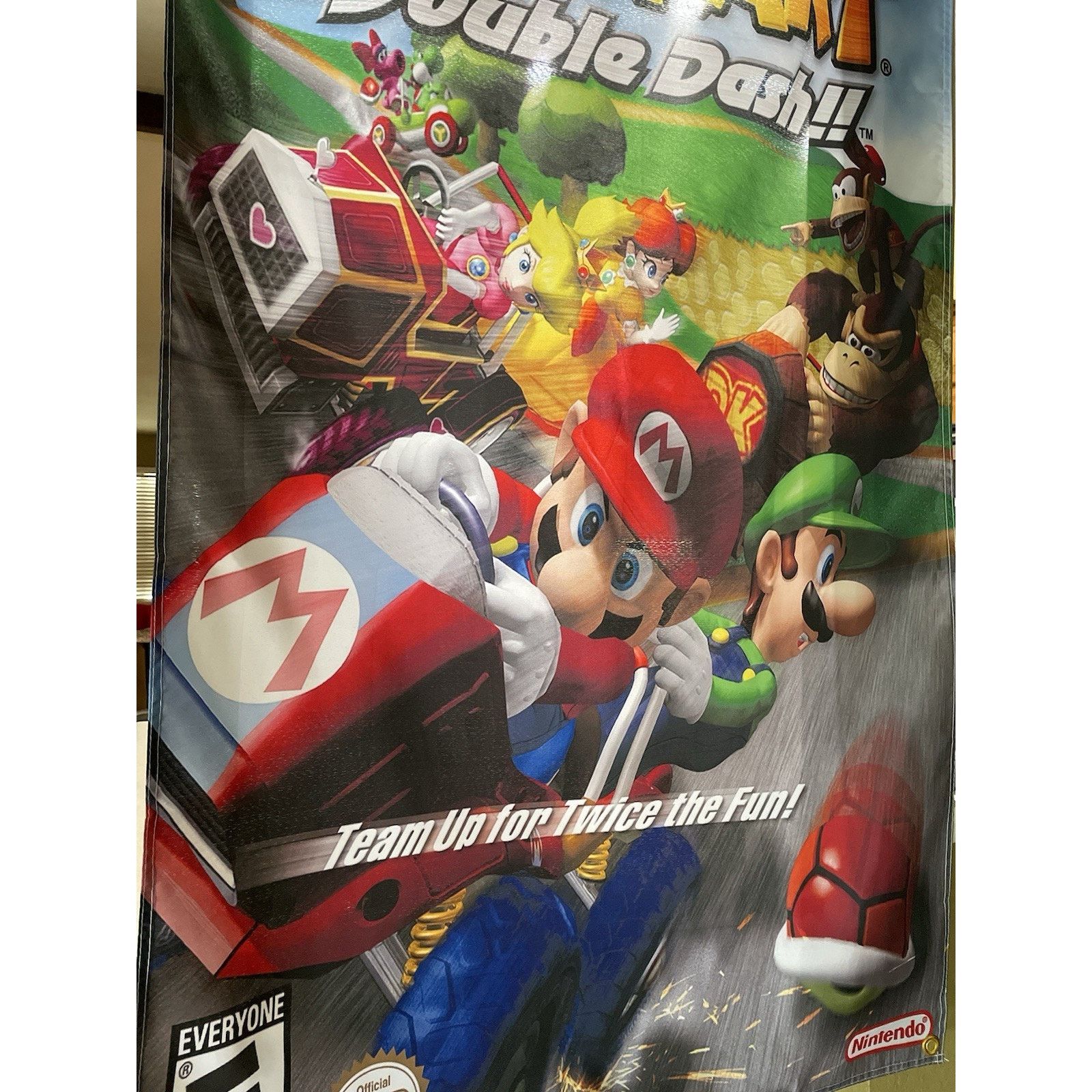Nintendo Mario Kart Double Dash 5ft Flag Nintendo Gamecube Poster Size ONE SIZE - 2 Thumbnail