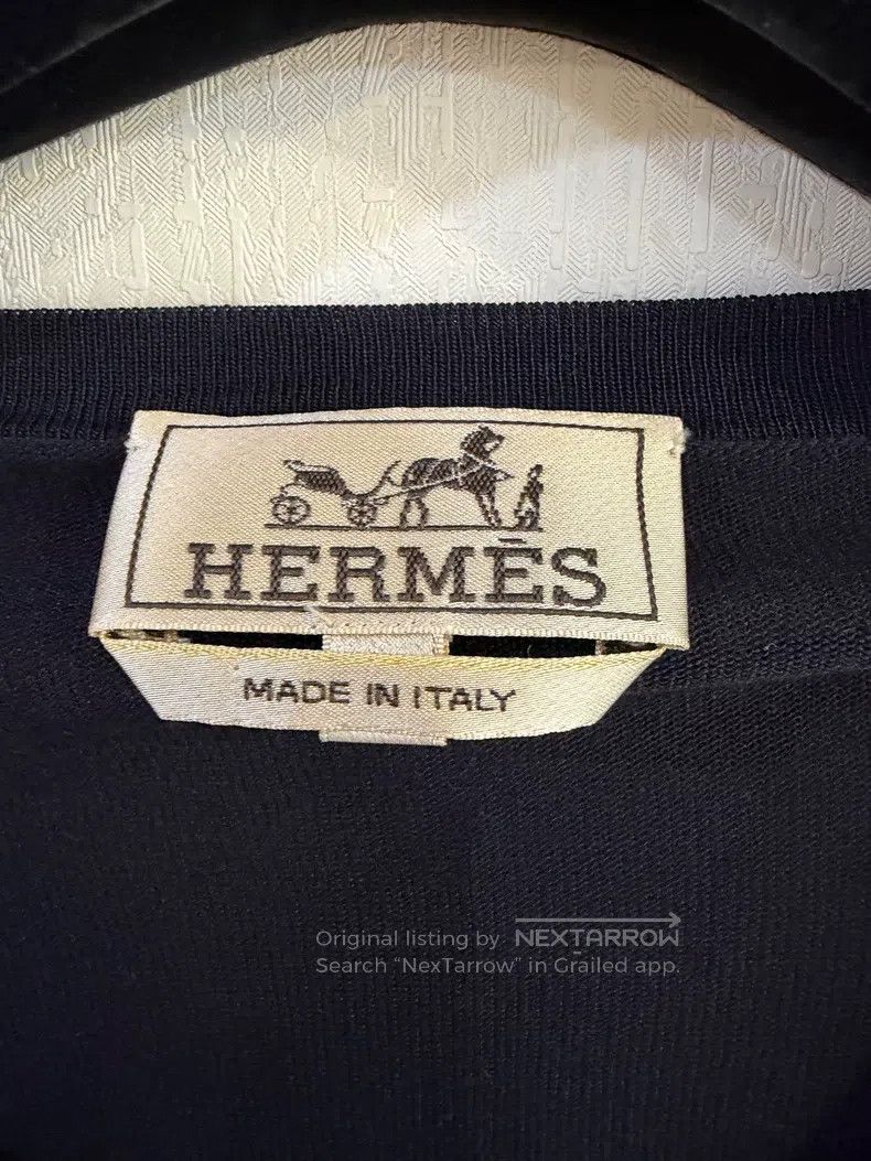 Hermes Hermes 3m pieced mulberry silk knitted top Size L / US 10 / IT 46 - 3 Thumbnail