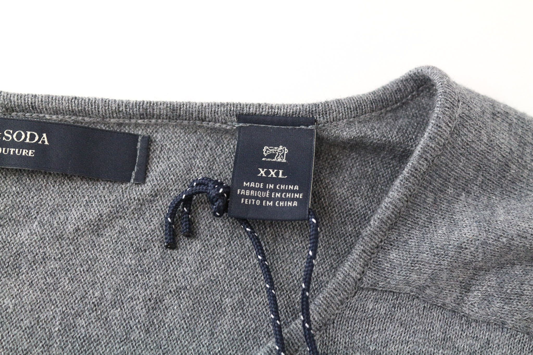Scotch & Soda AMS COUTURE 2XL Grey Cotton Cashmere Sweatshirt 75177 Size US XXL / EU 58 / 5 - 6 Thumbnail