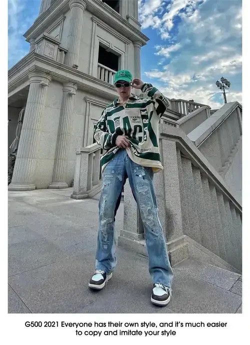 Japanese Brand × Jean Ripped Straight Flare Baggy Jeans Size US 32 / EU 48 - 1 Thumbnail