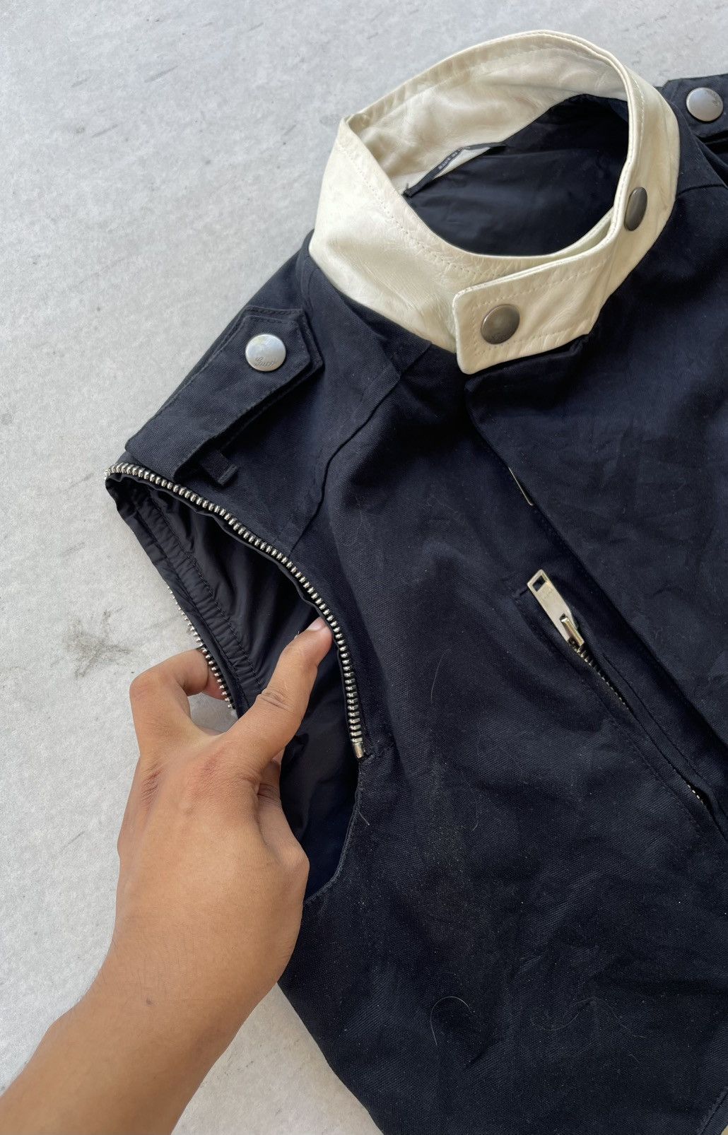 Gucci 🔥 A/W 2007 GUCCI BY TOM FORD TRIM LEATHER RACER JACKET Size US M / EU 48-50 / 2 - 4 Thumbnail