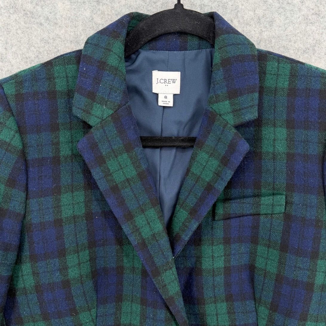 J.Crew J.Crew Blackwatch Plaid Green/Blue Schoolboy Blazer Size M / US 6-8 / IT 42-44 - 2 Thumbnail